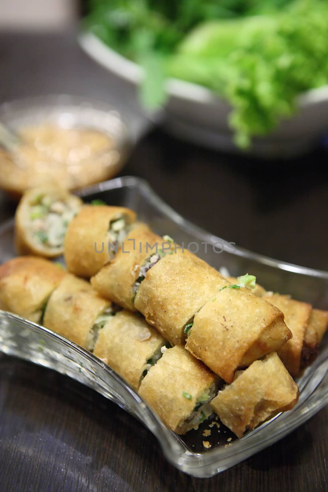 Fried Spring Roll also known as Egg Roll 