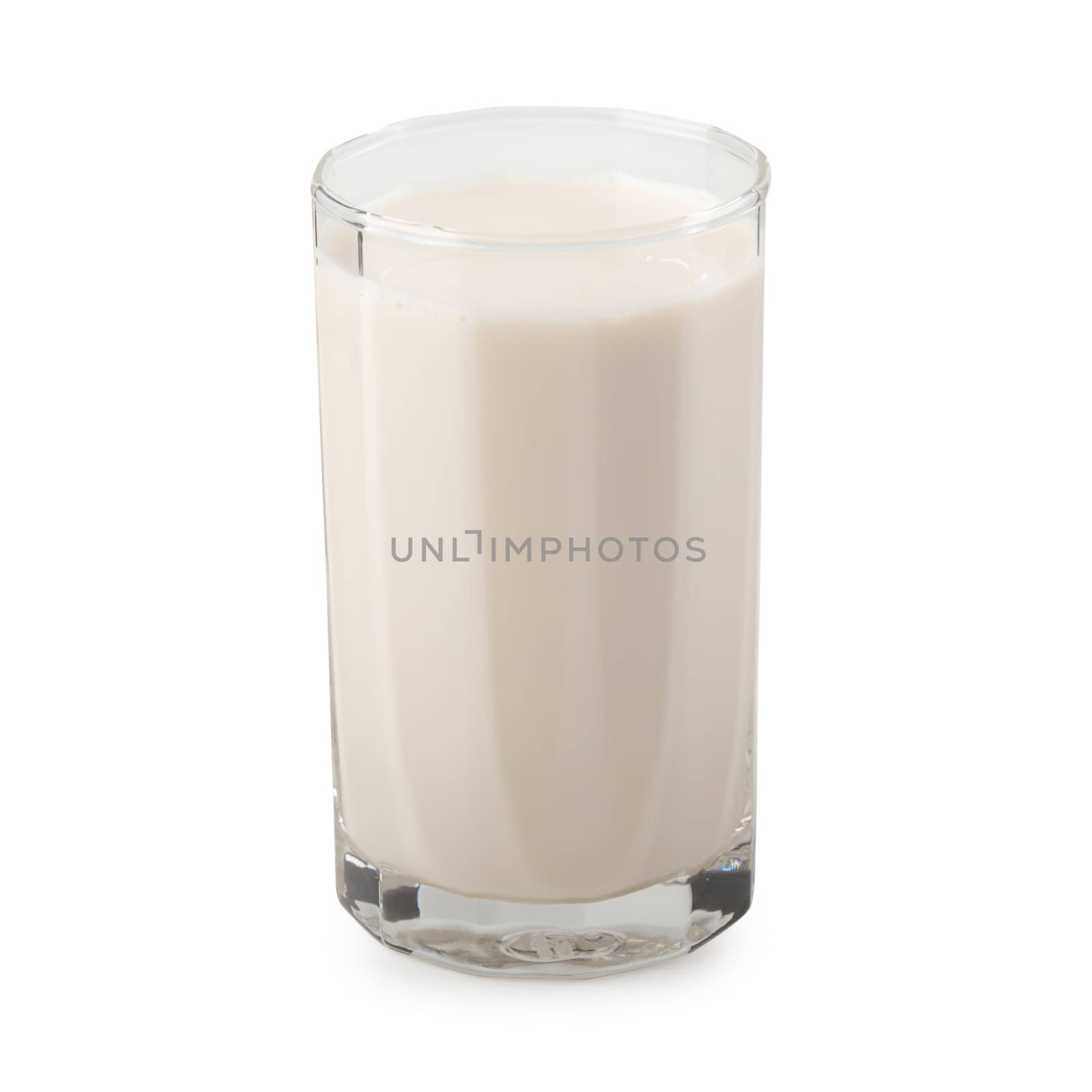 Glass of milk isolated on a white background.