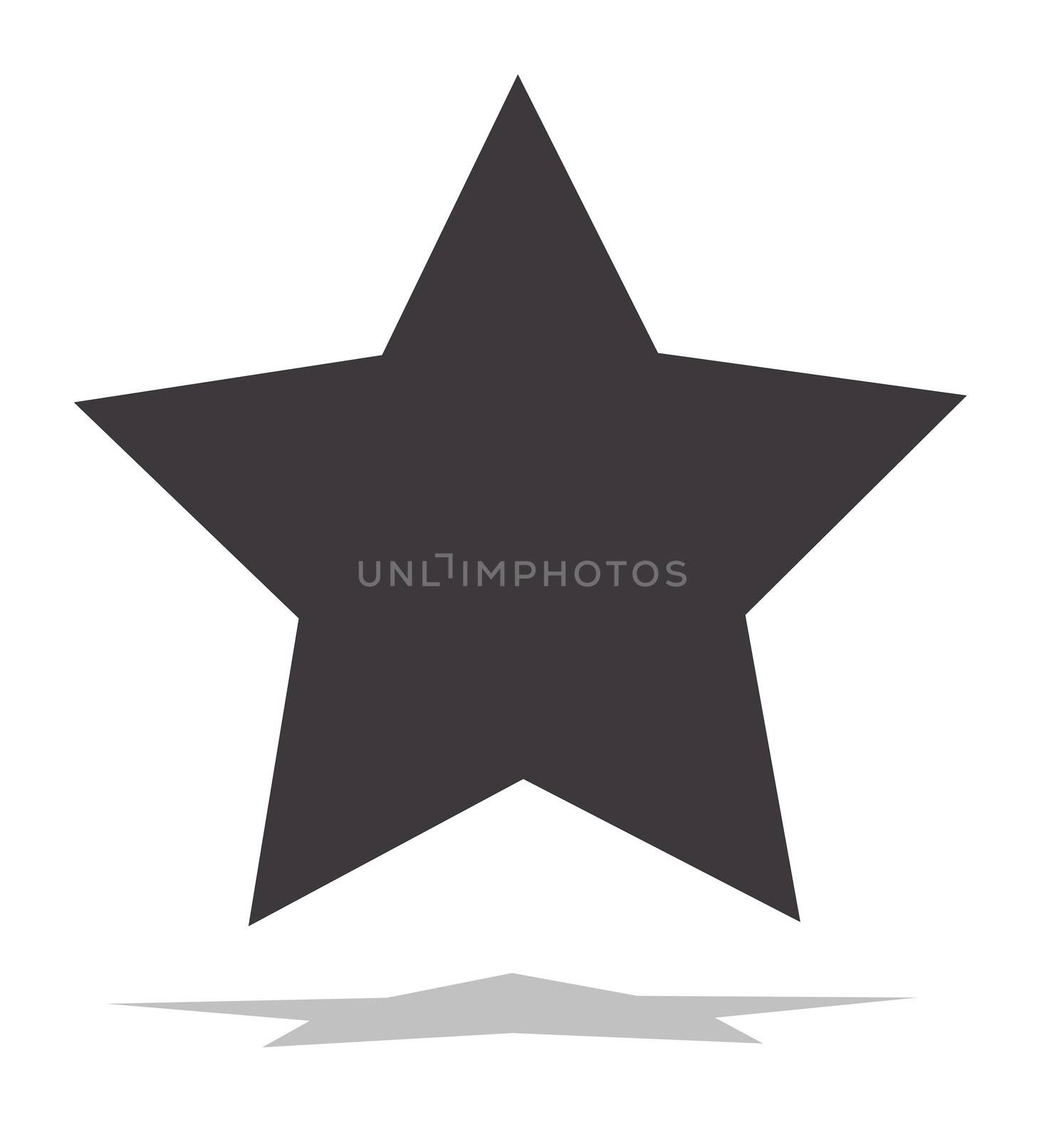 star icon on white background. flat style. star icon for your web site design, logo, app, UI. star with shadow symbol. black star sign. 