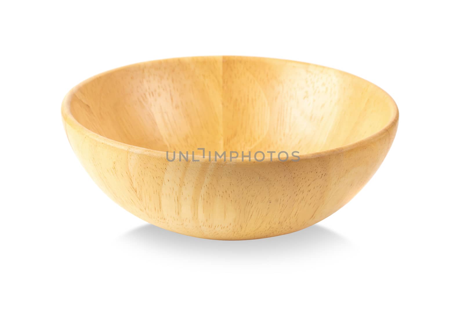 Wooden cup isolated on a white background.