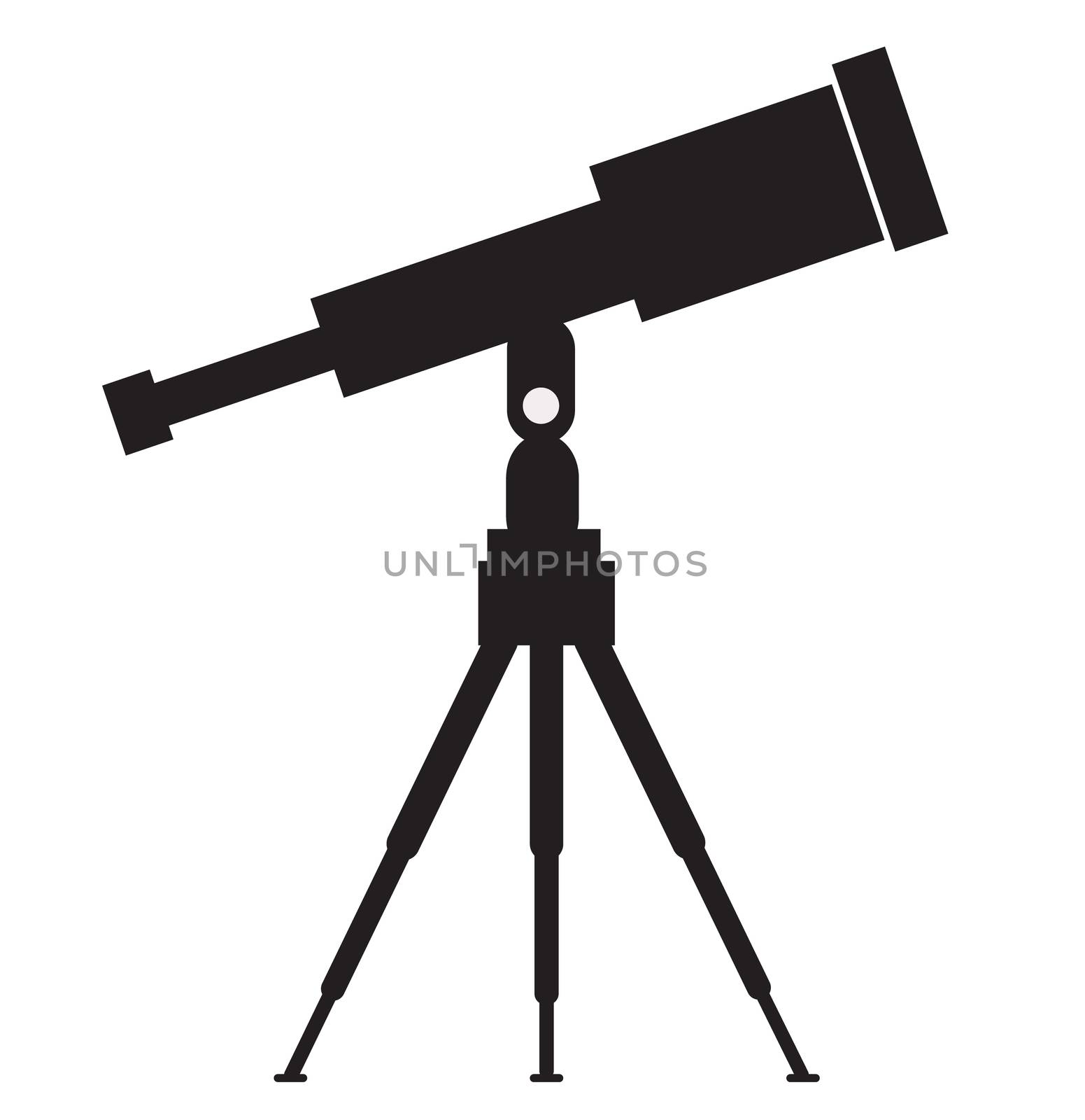telescope icon on white background. flat style. telescope icon for your web site design, logo, app, UI. school telescope symbol.