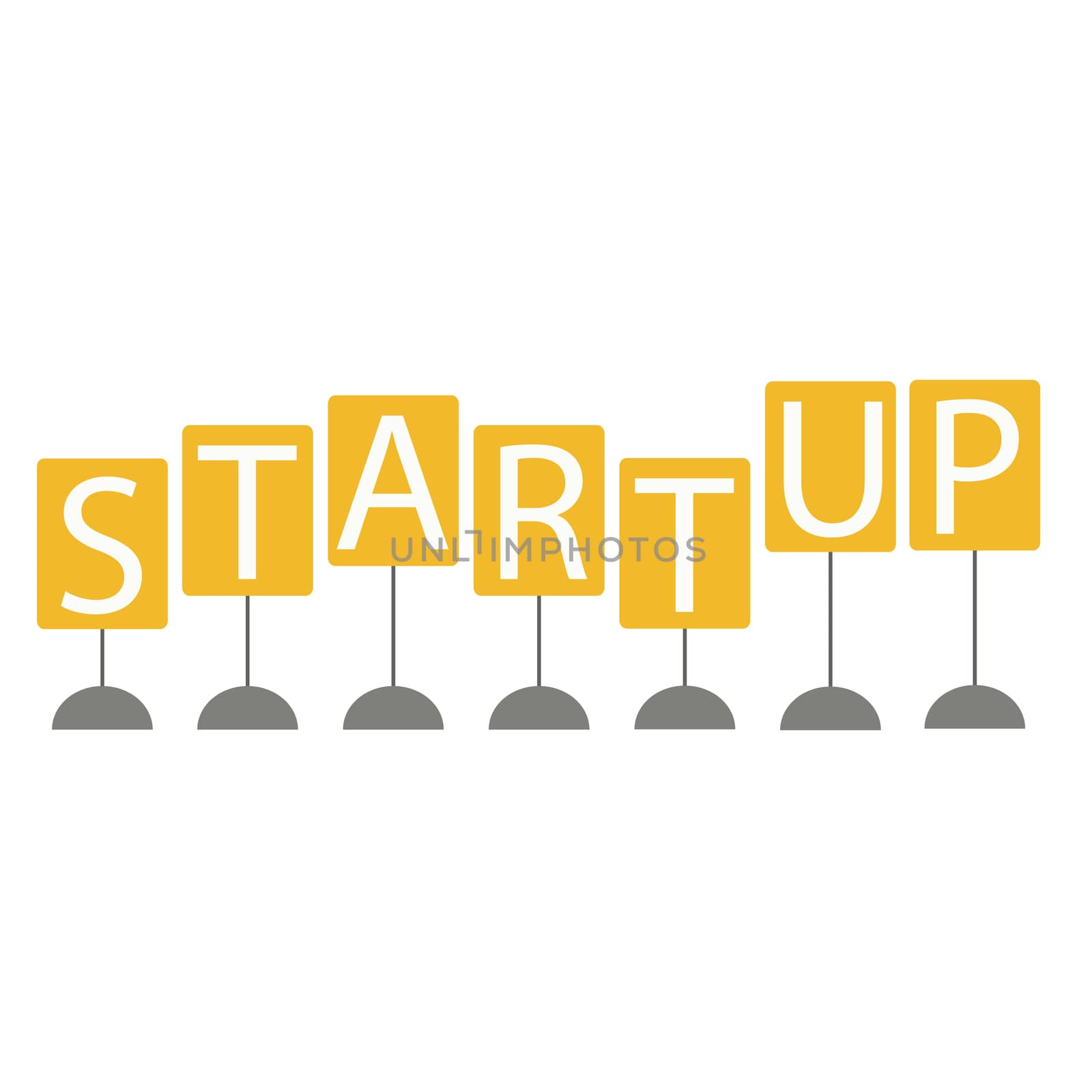 vector startup, sign startup. startup icon on white background.  by suthee