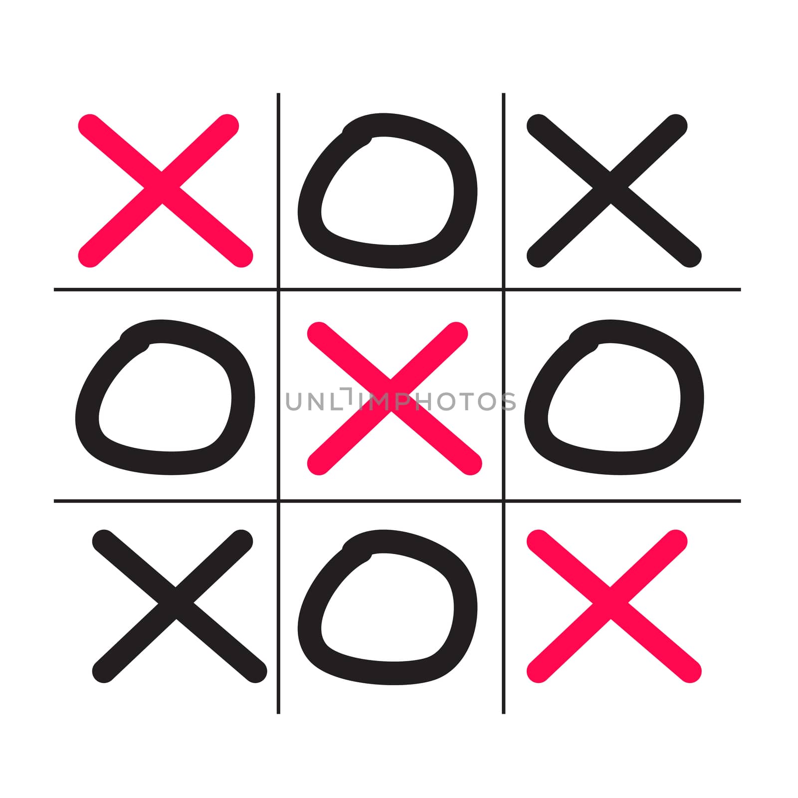 tictactoe game icon on white background. flat style. tictactoe game icon for your web site design, logo, app, UI. game symbol. tictactoe sign. 