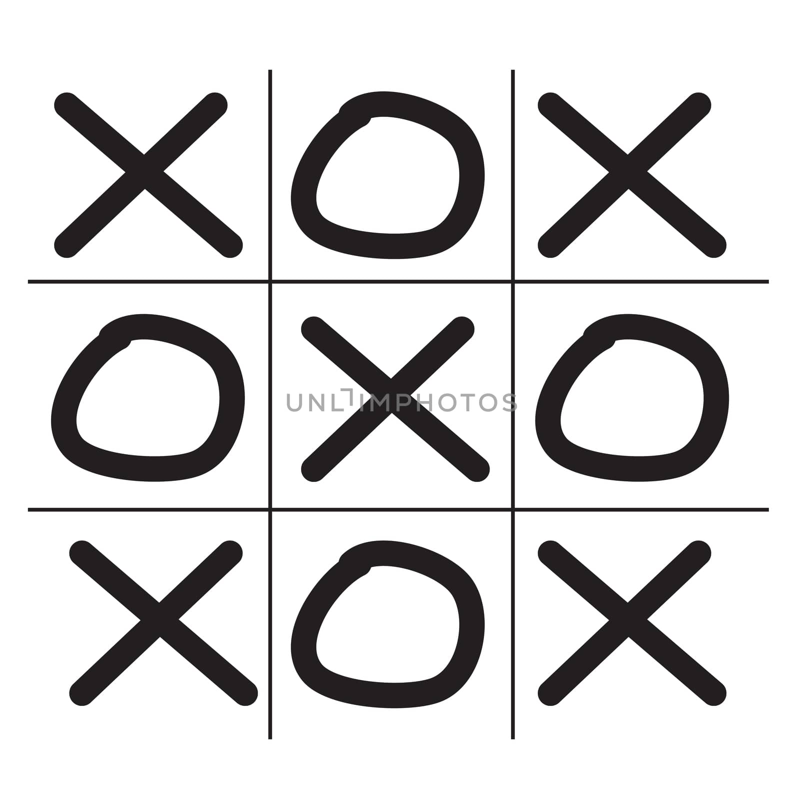 tictactoe game icon on white background. flat style. tictactoe g by suthee