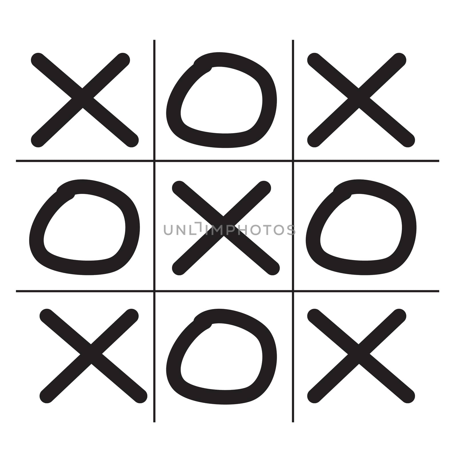 tictactoe game icon on white background. flat style. tictactoe game icon for your web site design, logo, app, UI. game symbol. tictactoe sign. 