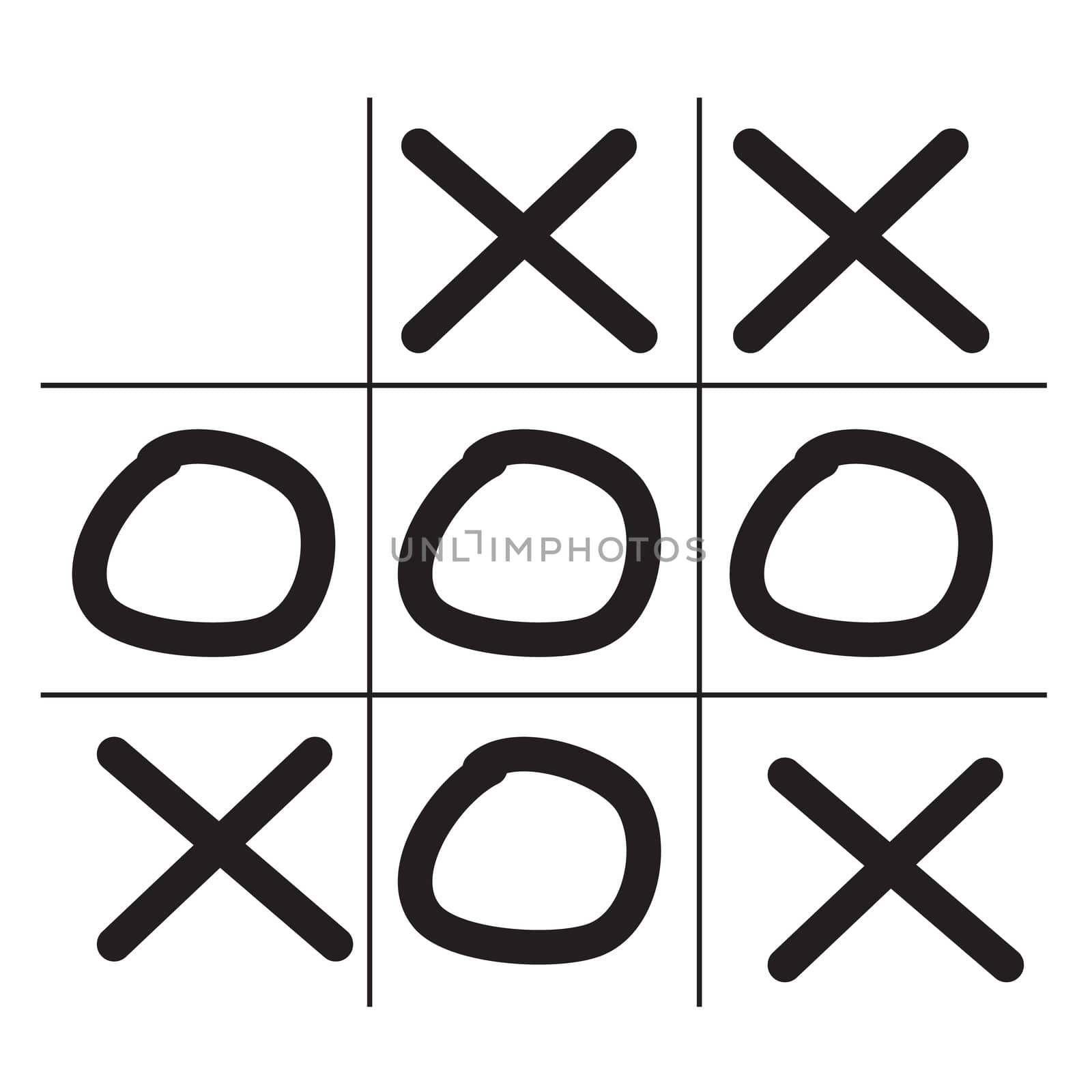 tictactoe game icon on white background. flat style. tictactoe game icon for your web site design, logo, app, UI. game symbol. tictactoe sign. 