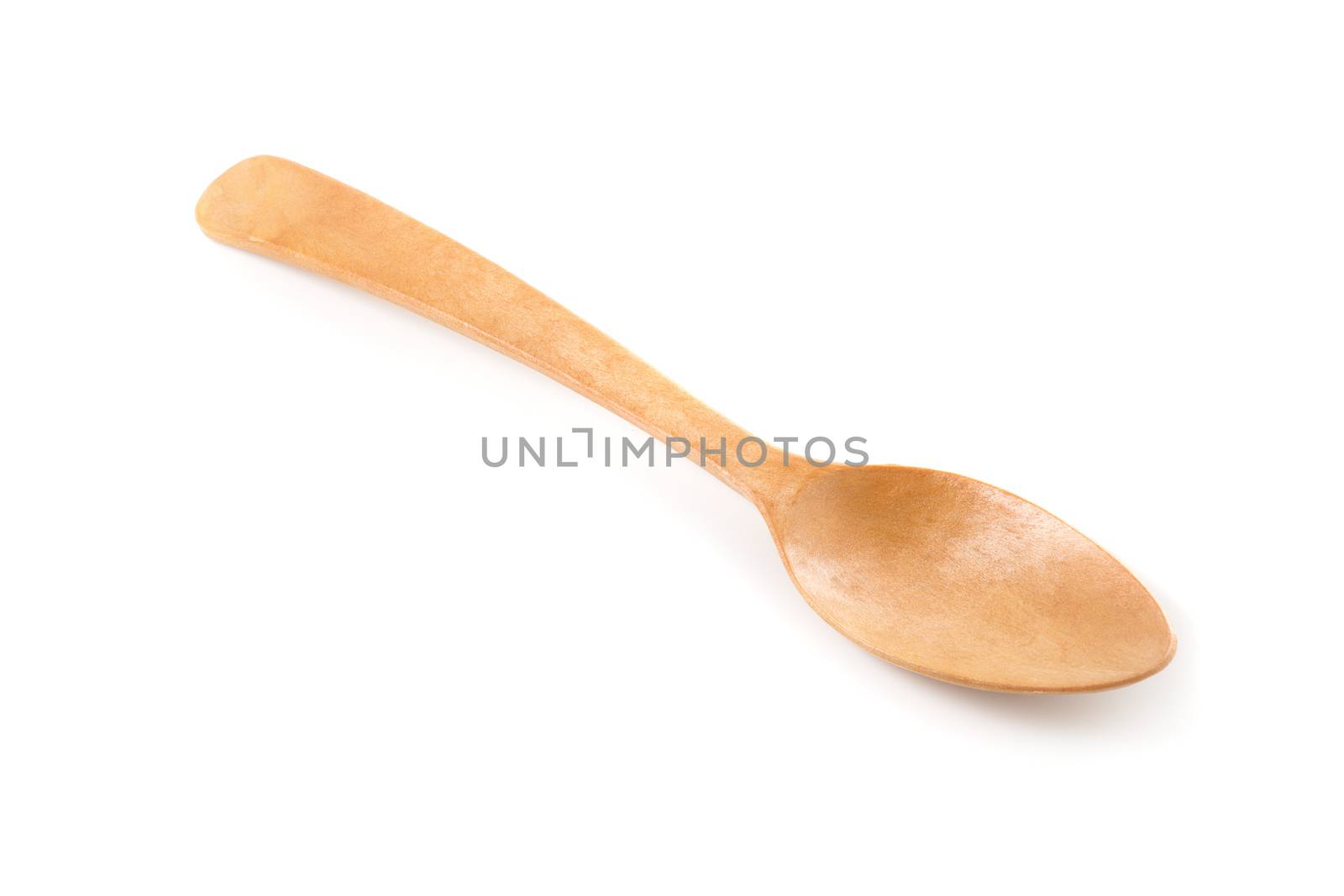 Wooden Spoon isolated on a white background.