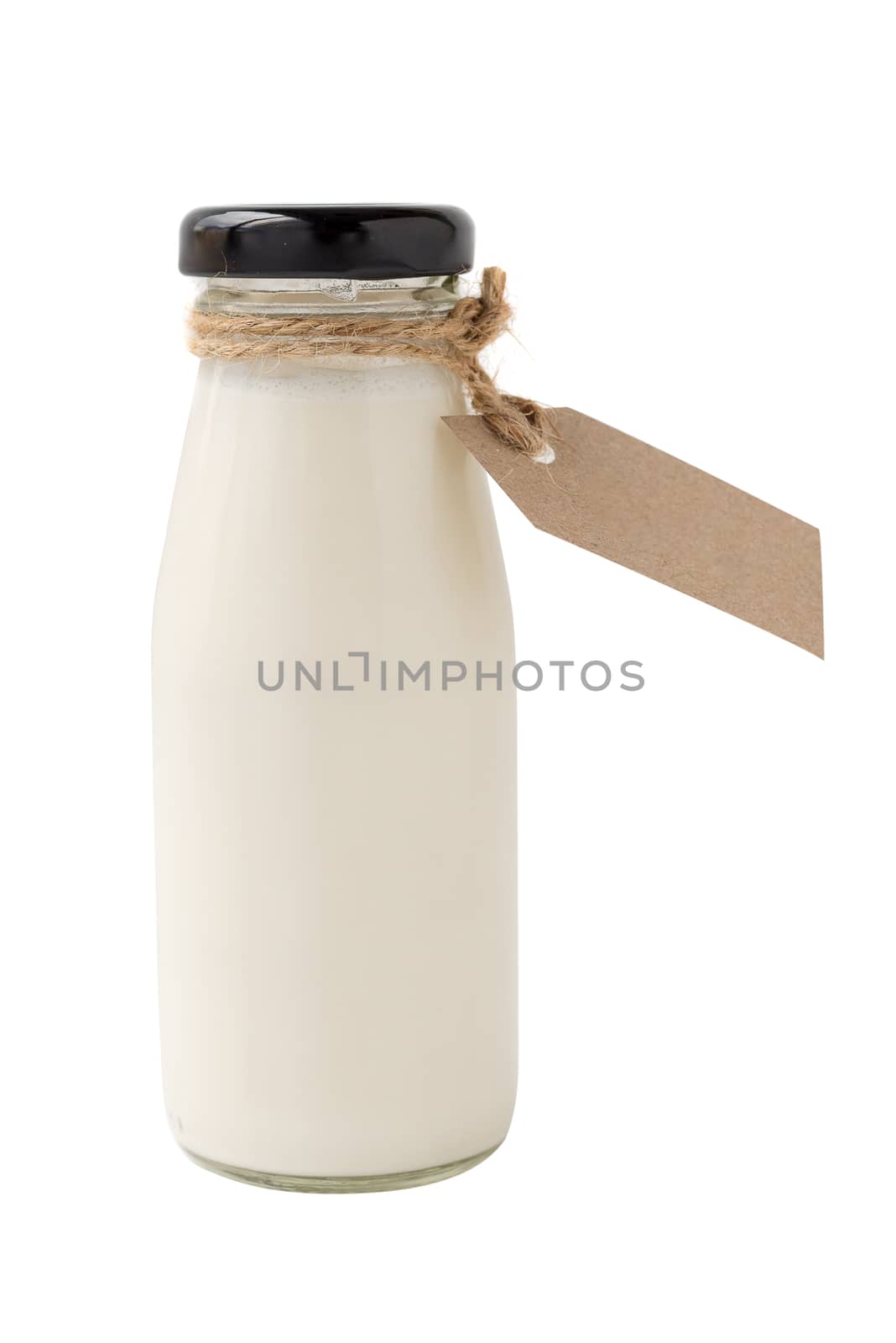Bottle of milk isolated on white background by kaiskynet