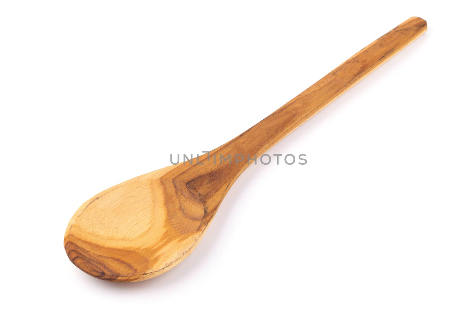 Wooden Spoon isolated on a white background.