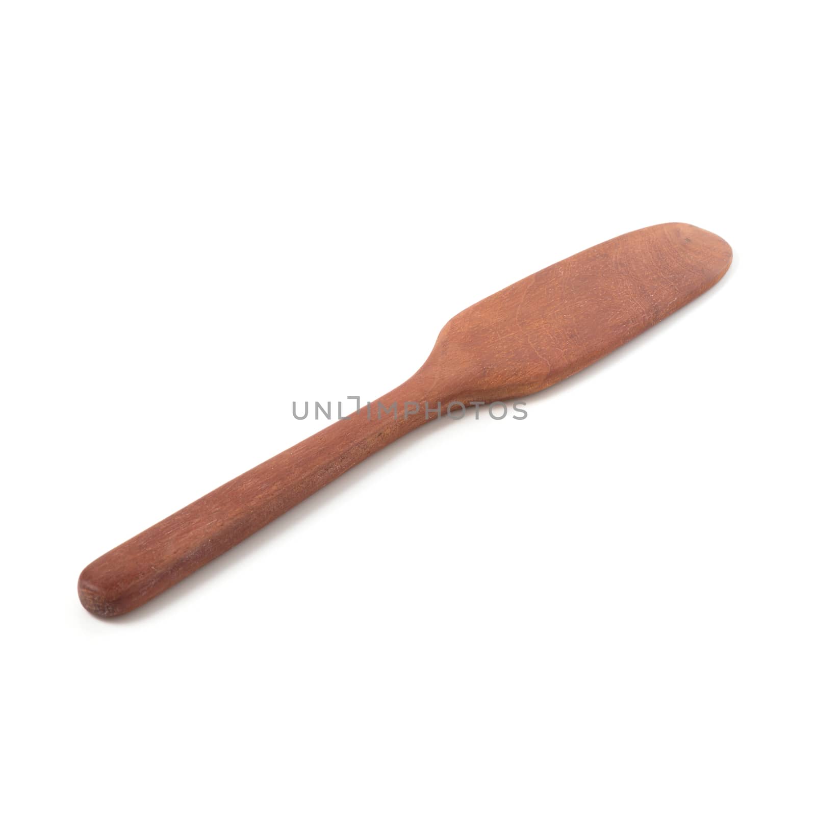 Cooking wooden paddles isolated on a white background.