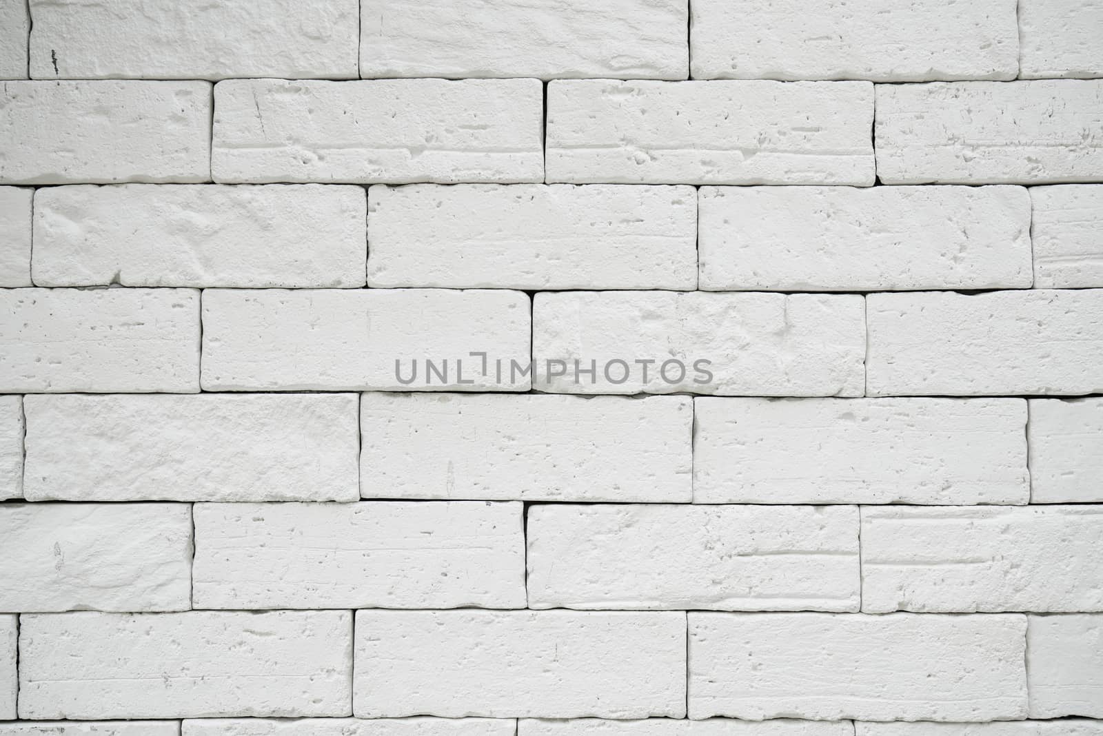 White wall brick stone background & texture by Alicephoto
