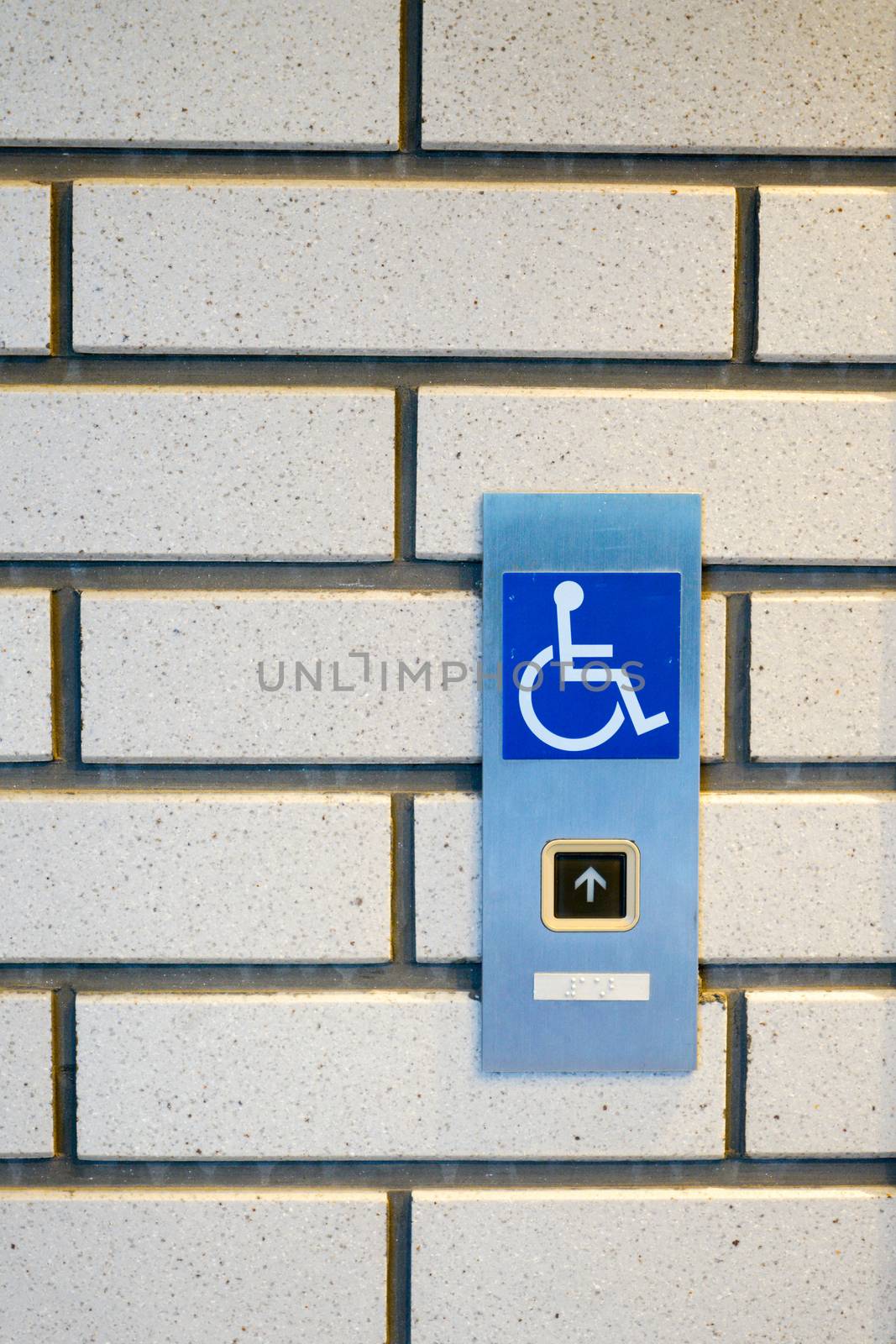 Disabled sign in the lift by Alicephoto