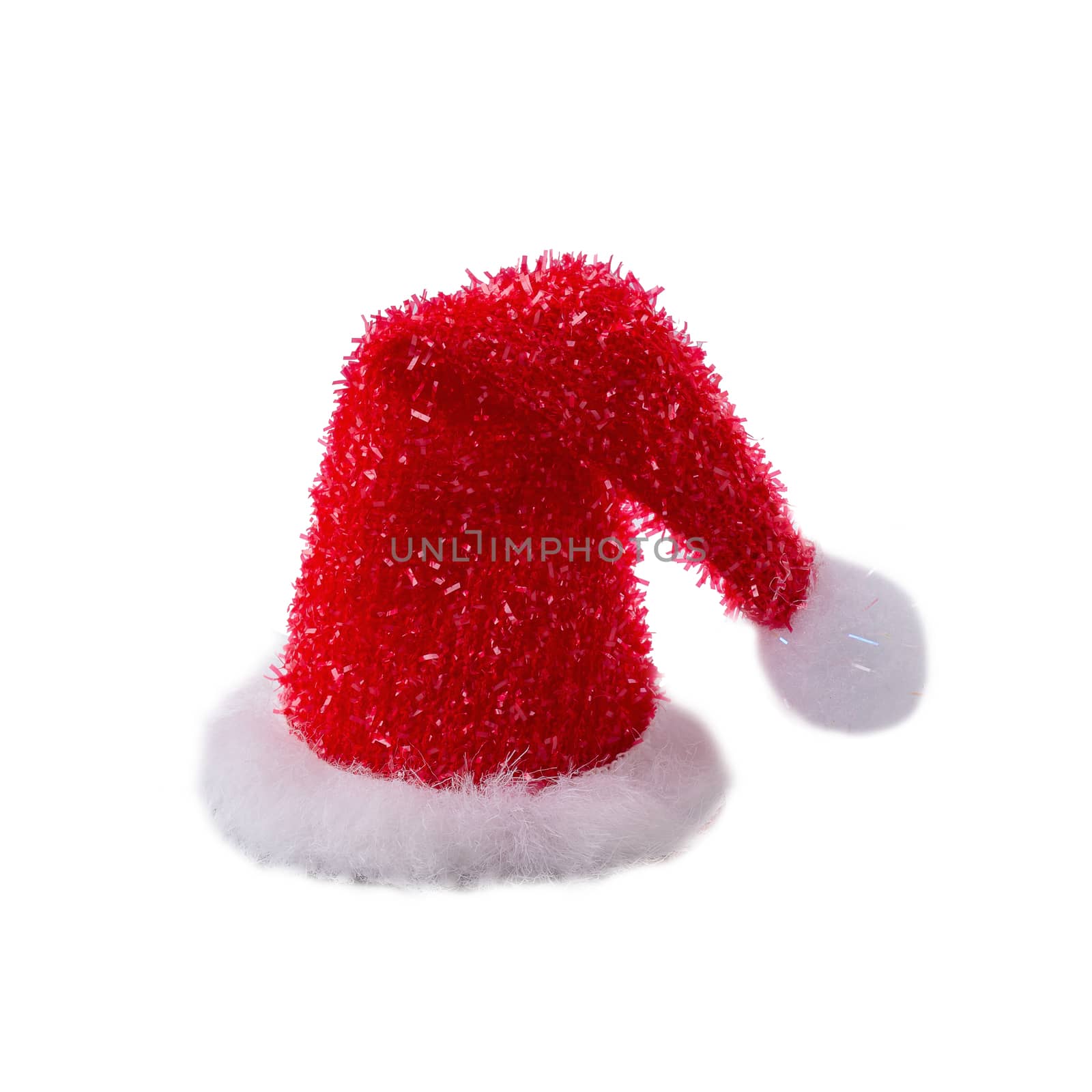 Santa Claus red hat For decoration isolated on white background by kaiskynet