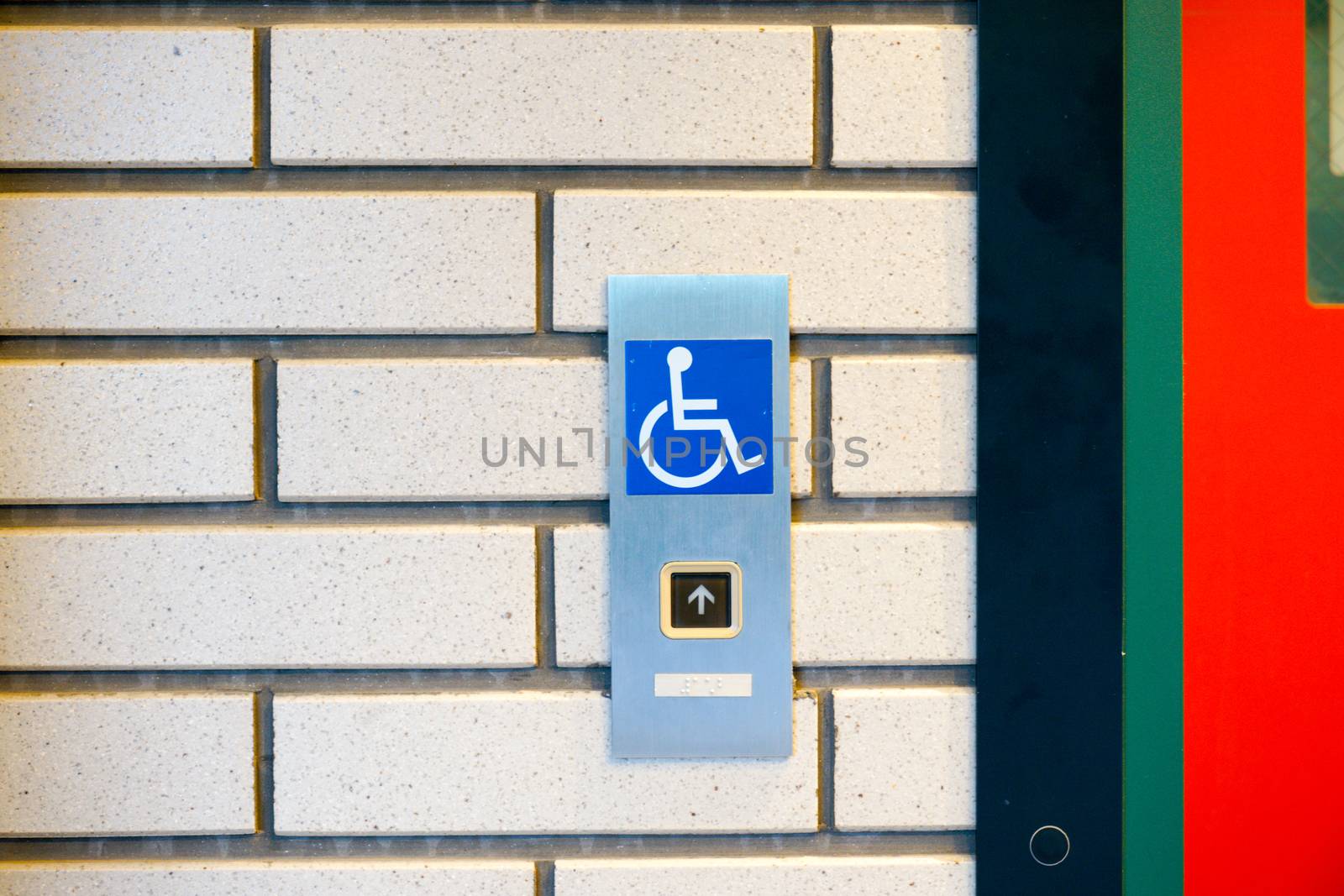 Disabled sign in the lift by Alicephoto