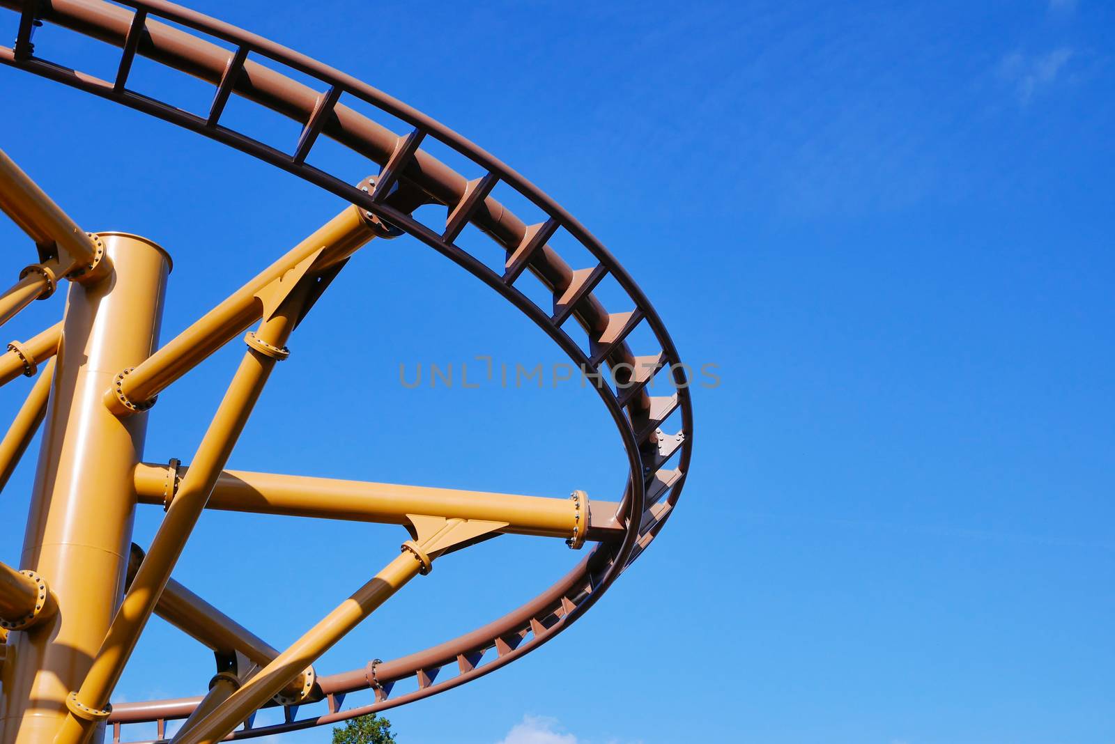 Roller Coaster in the blue sky by Alicephoto