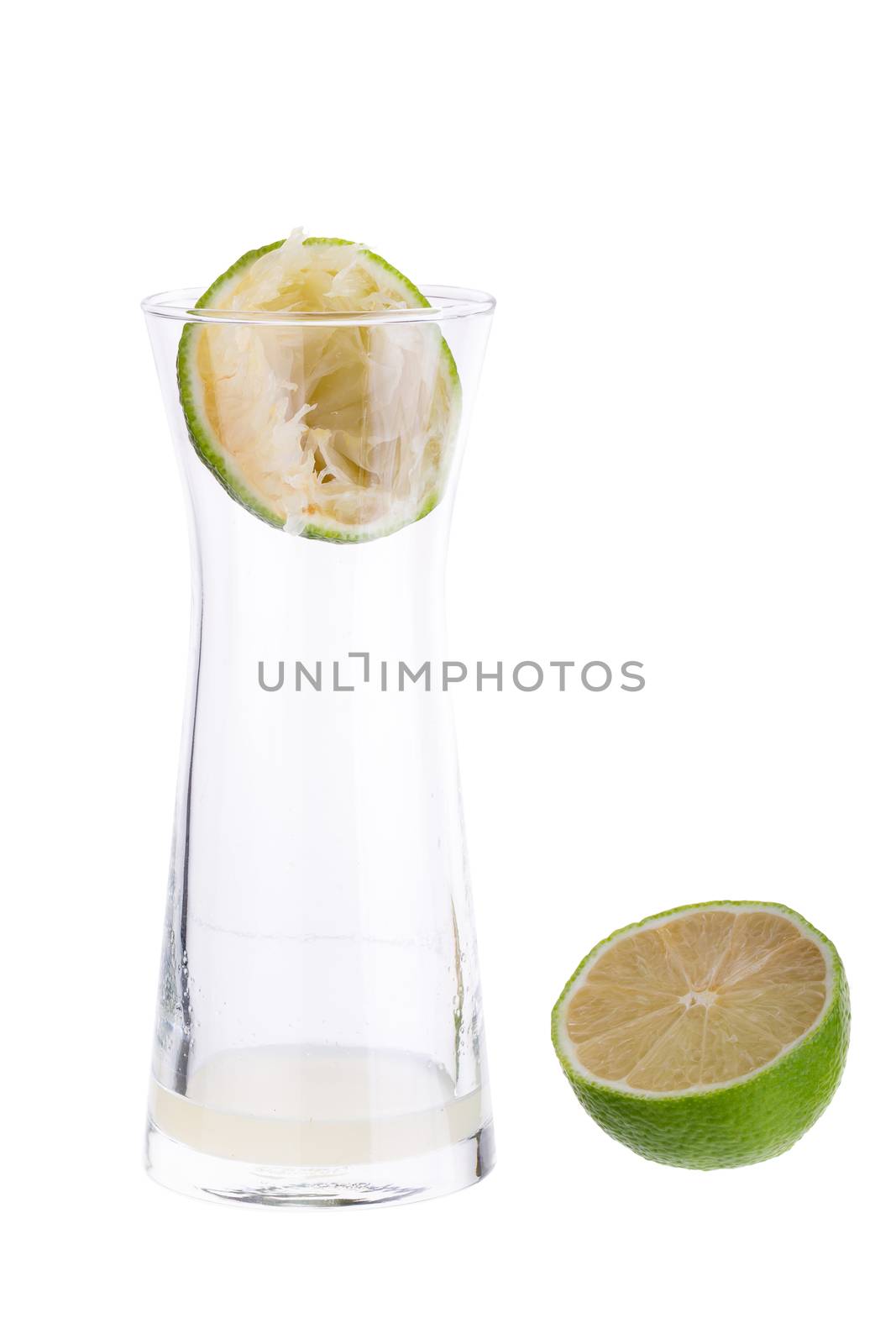 lime crush and lime with half cross section isolated on white ba by kaiskynet