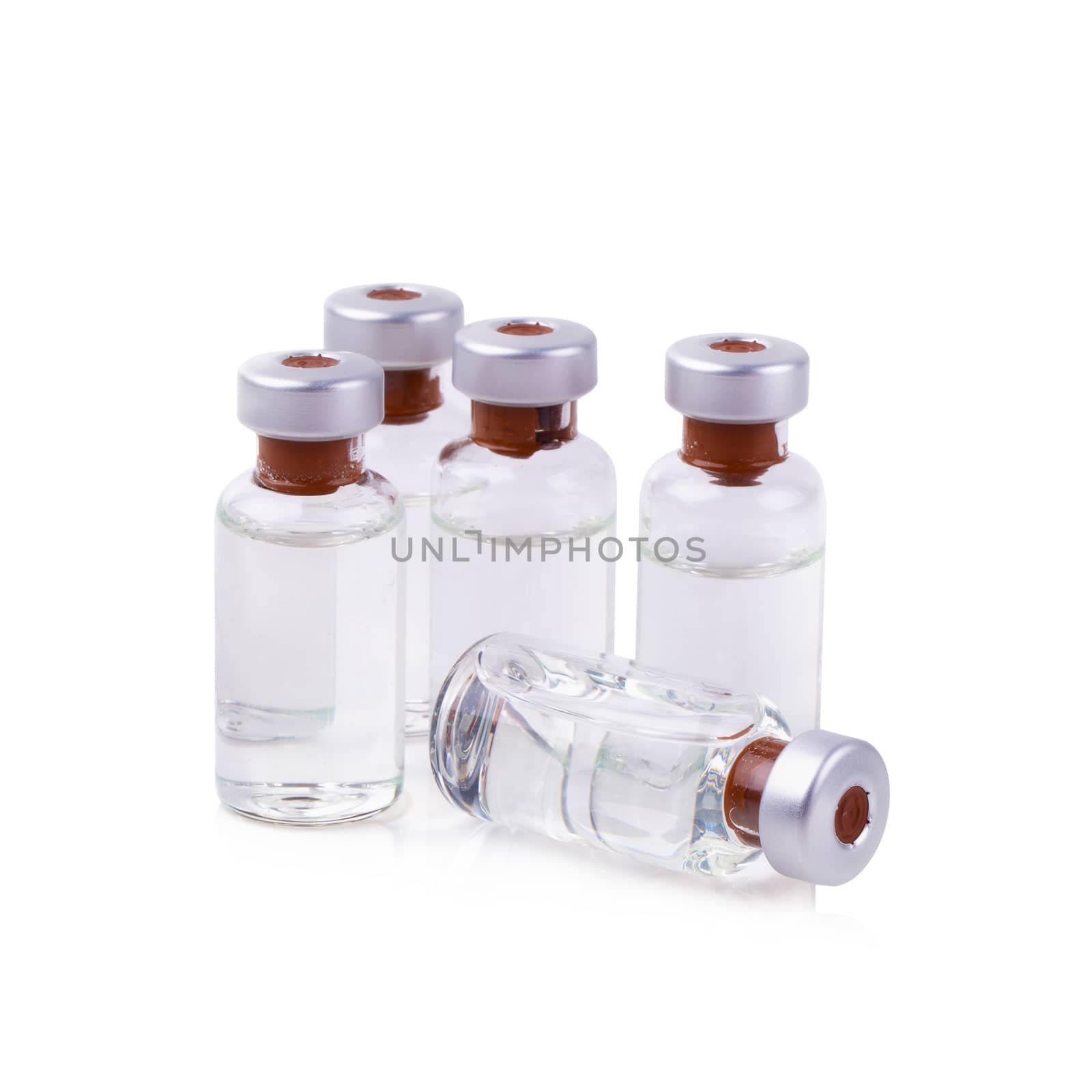 Medical vials for injection isolated on white background by kaiskynet