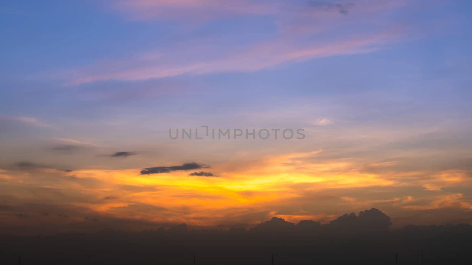 Sunset Sky Background in summer by Alicephoto