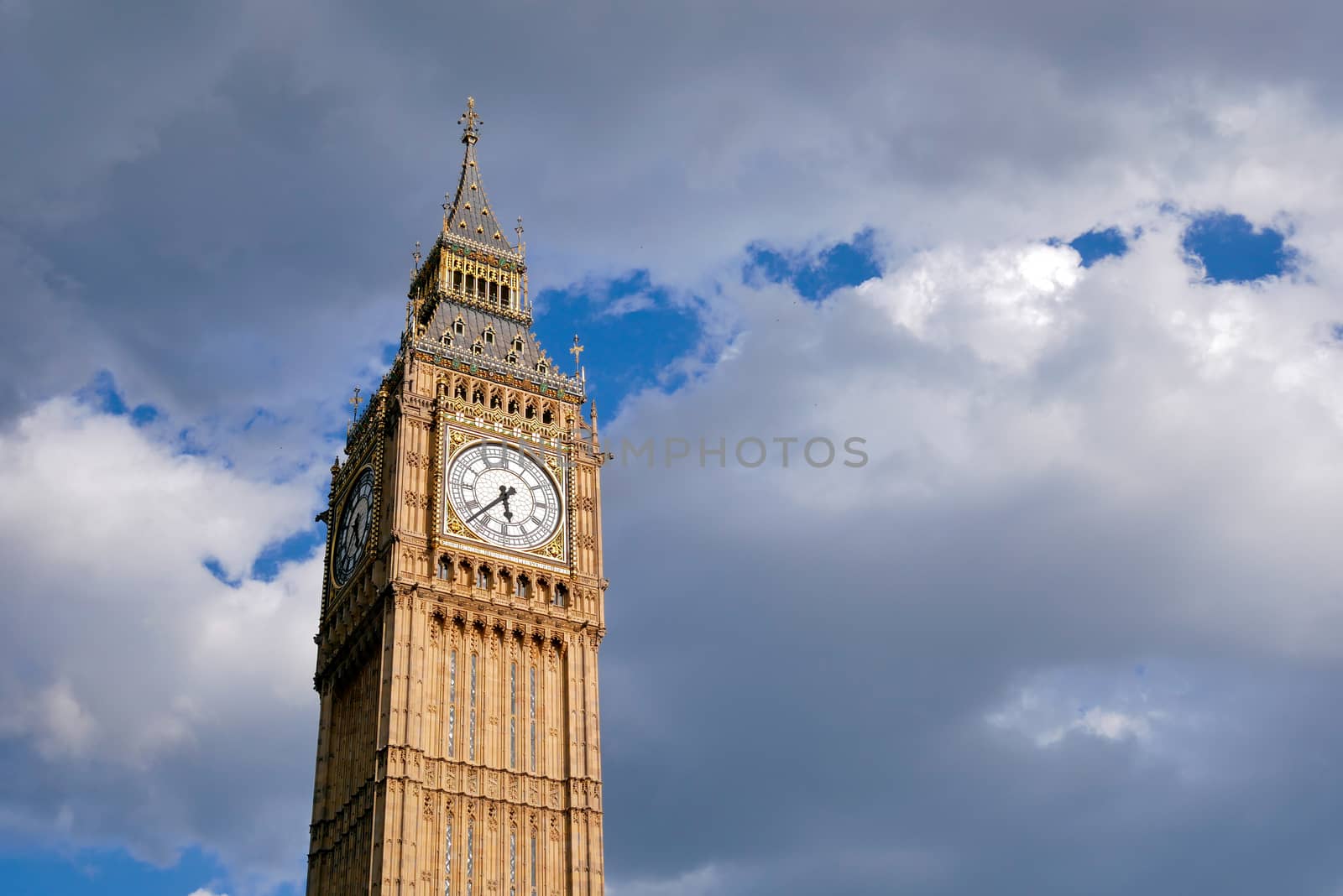 Big Ben and Westminster abbey in London, England by Alicephoto