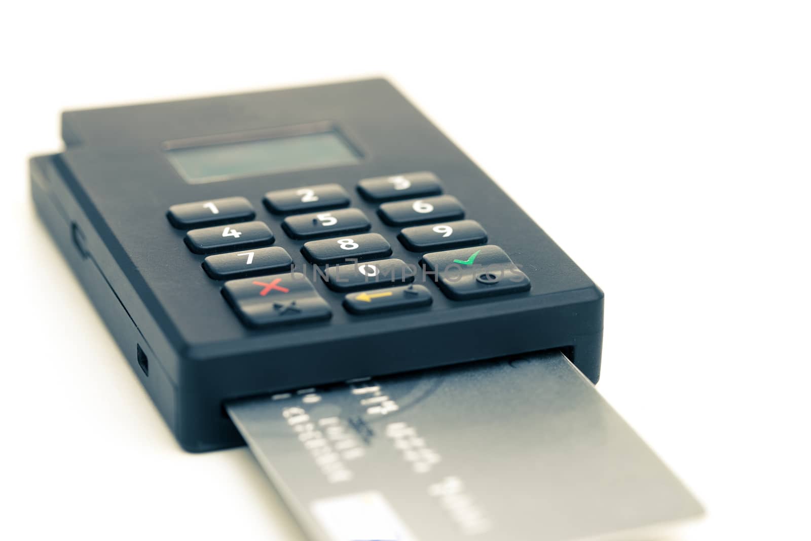 Credit card machine, payment for online shopping