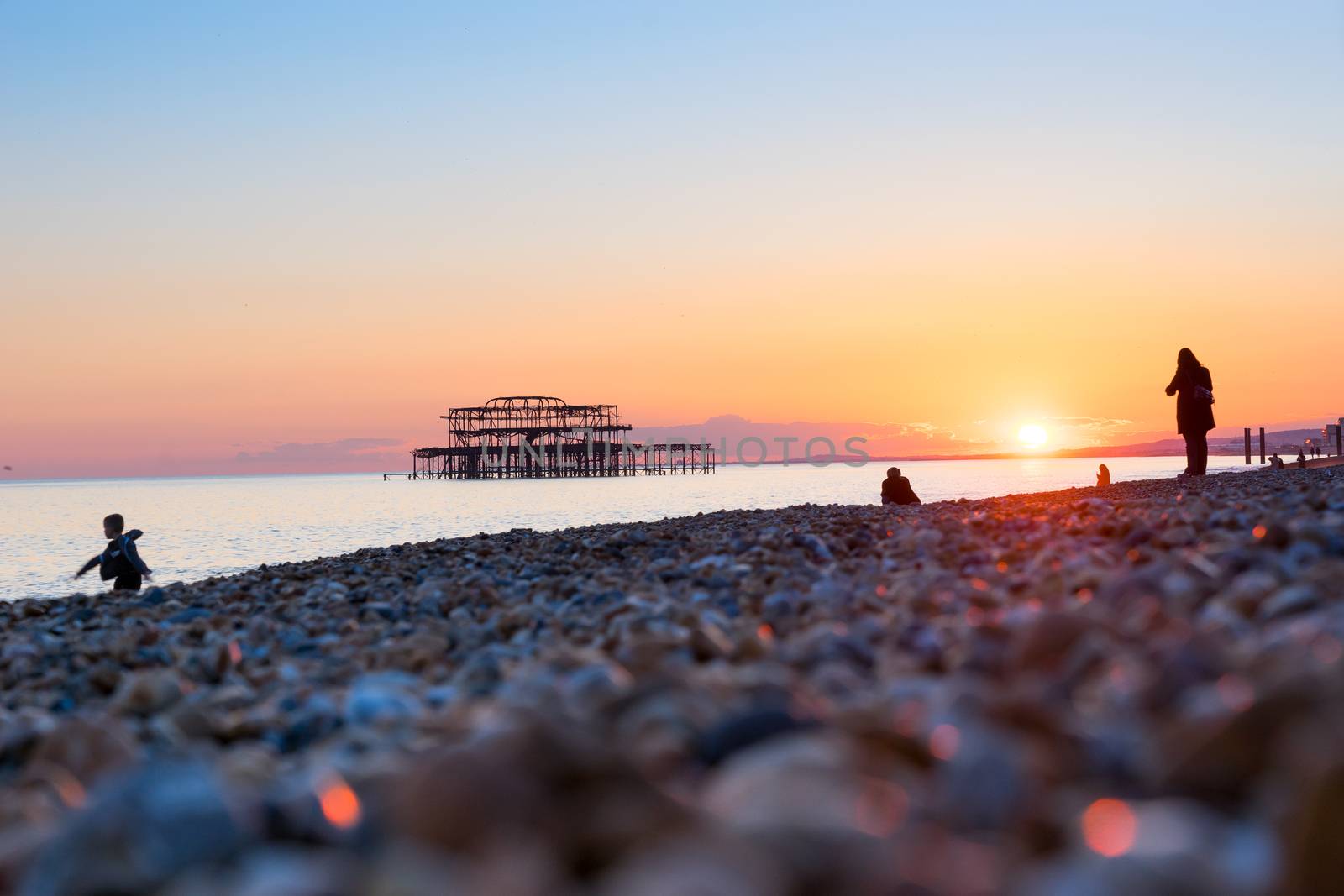 Brighton pier and beach, England by Alicephoto