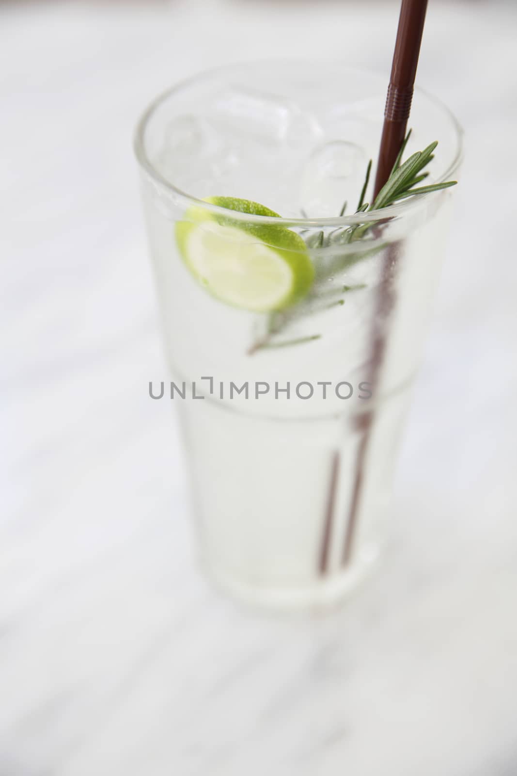 lime juice in white tone