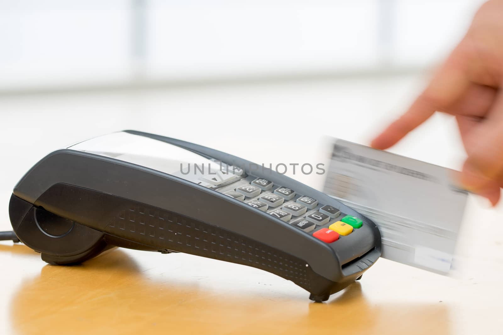 Credit card machine, payment for online shopping by Alicephoto