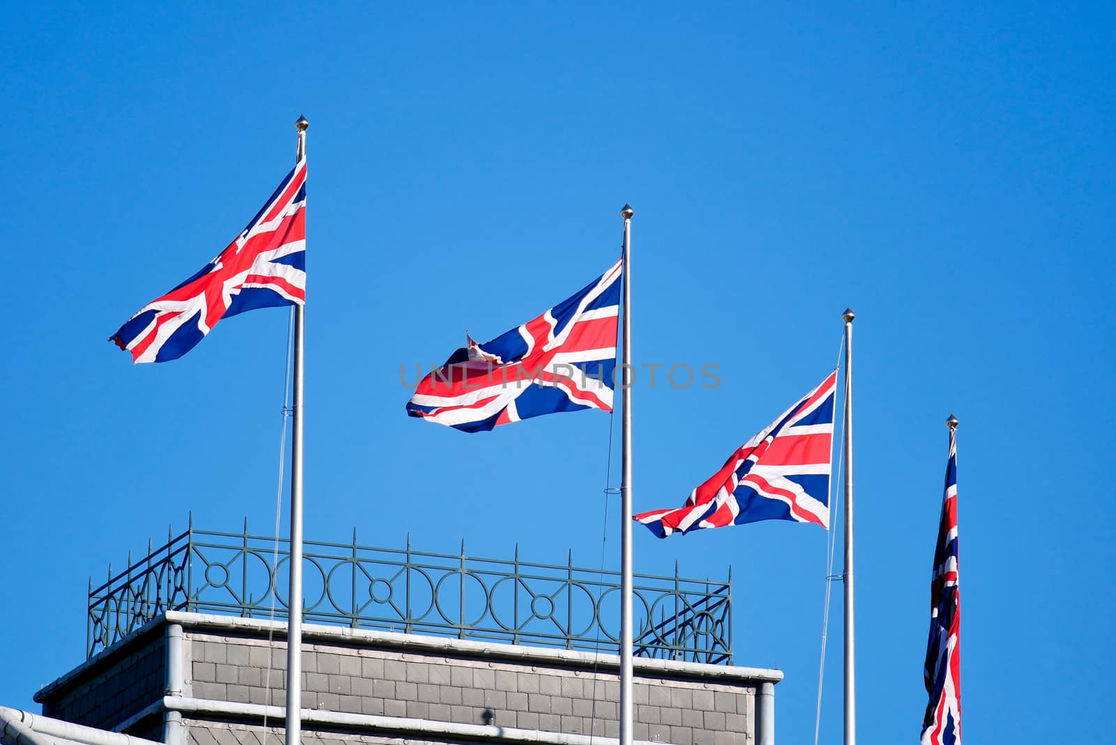 British & English national flag, London by Alicephoto
