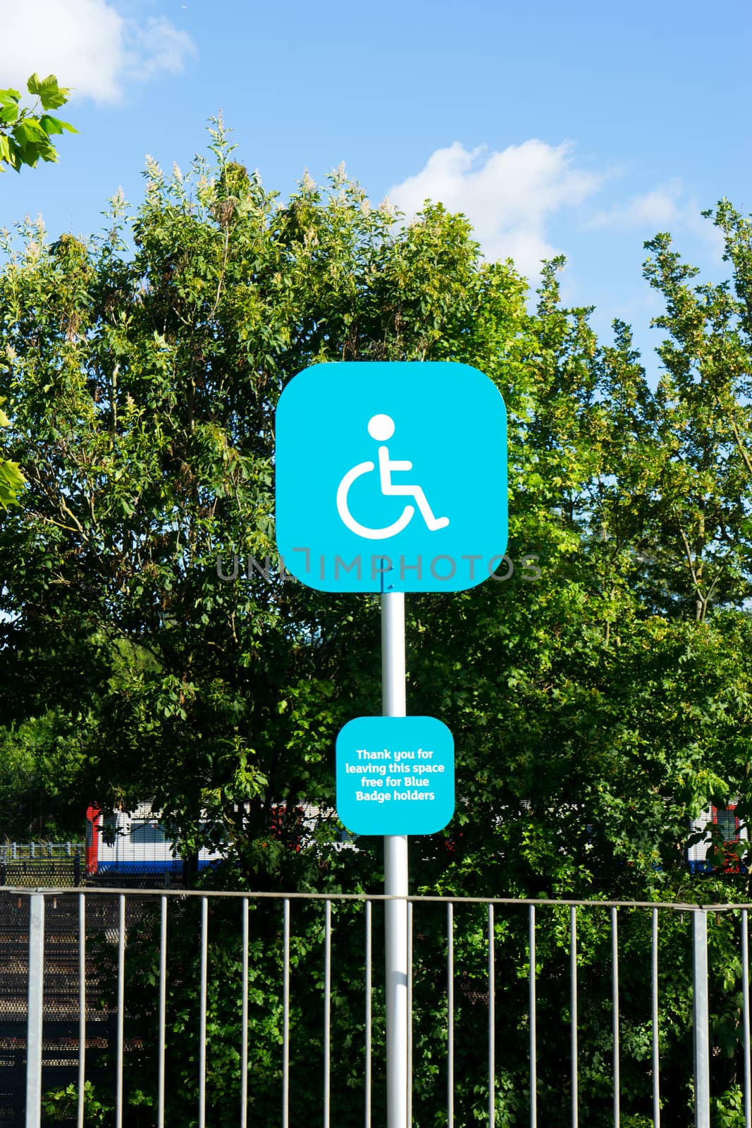 Disability sign parking outdoor by Alicephoto