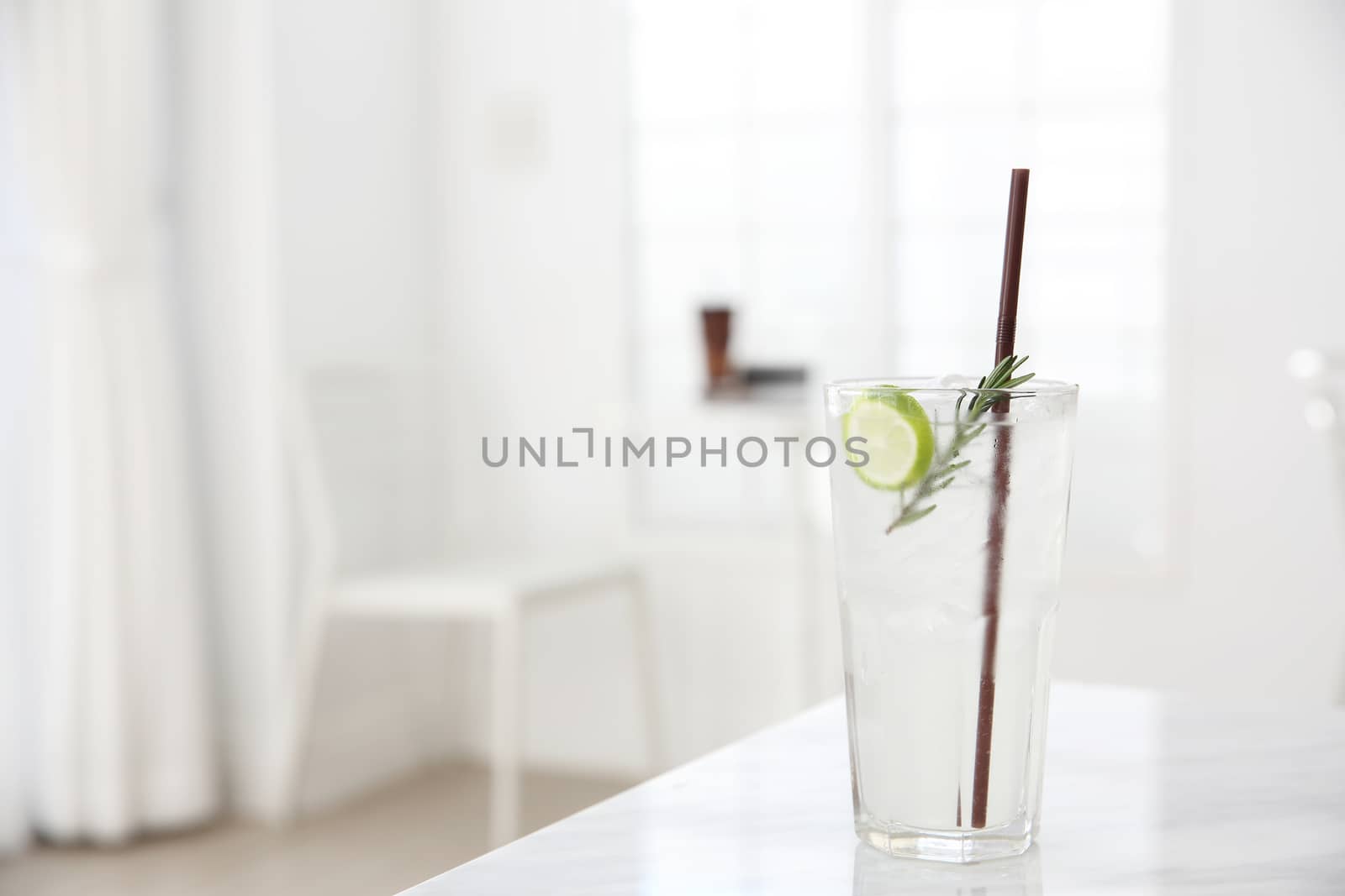 lime juice in white tone