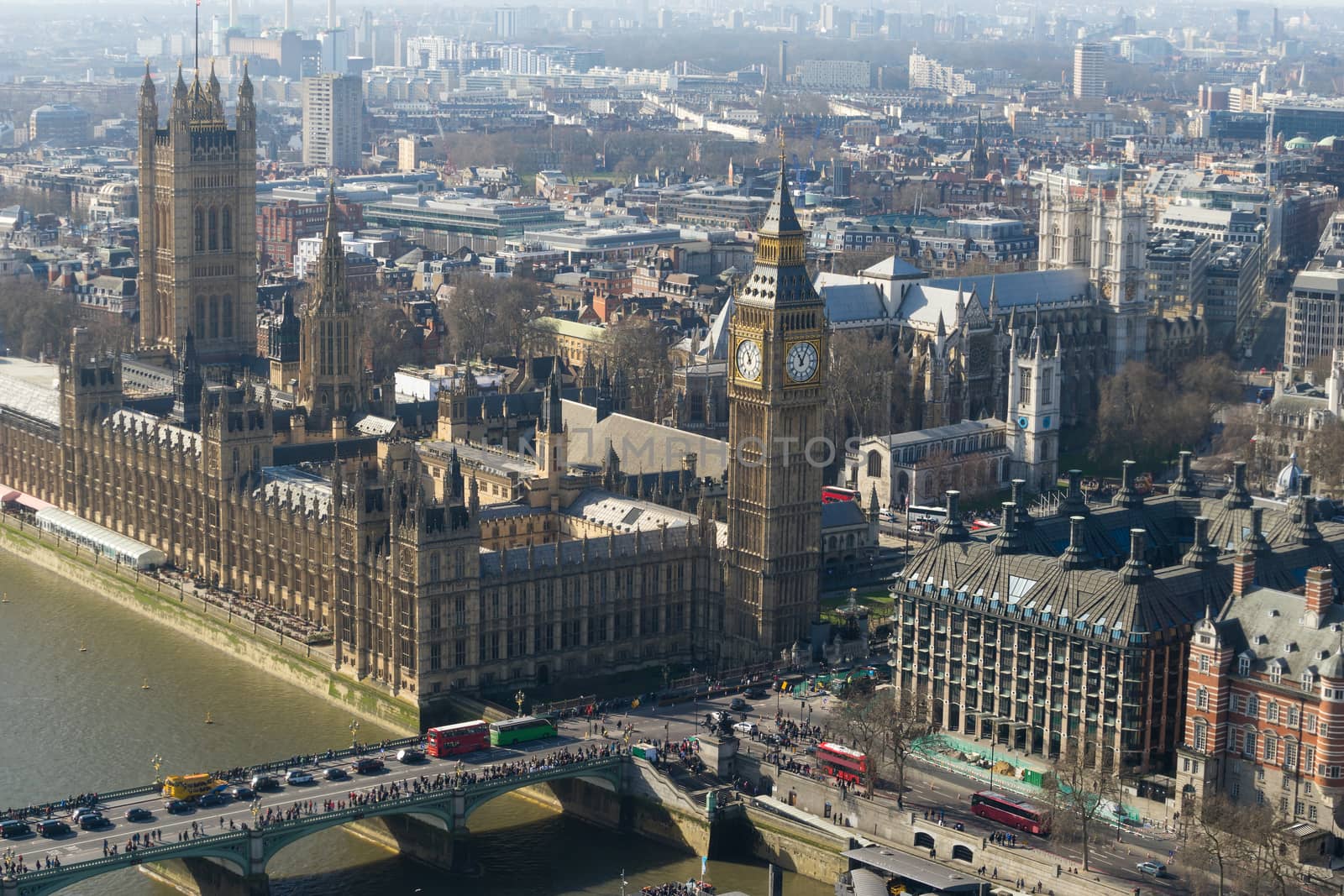 Big Ben and Westminster abbey, London, England by Alicephoto