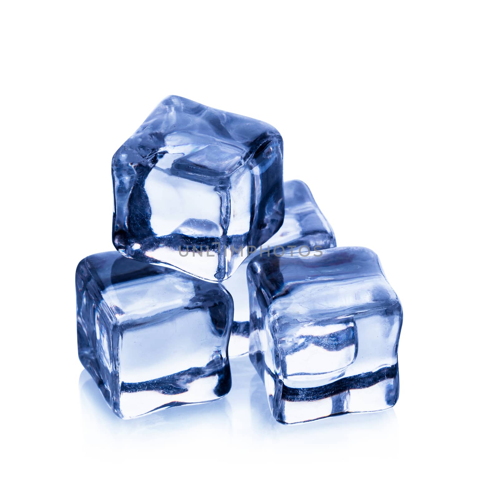 ice cubes isolated on a white background