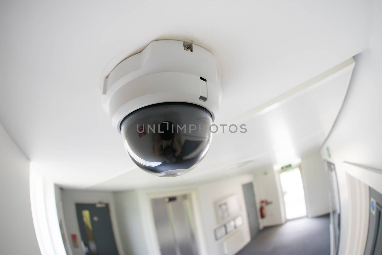 Security, CCTV camera in office building