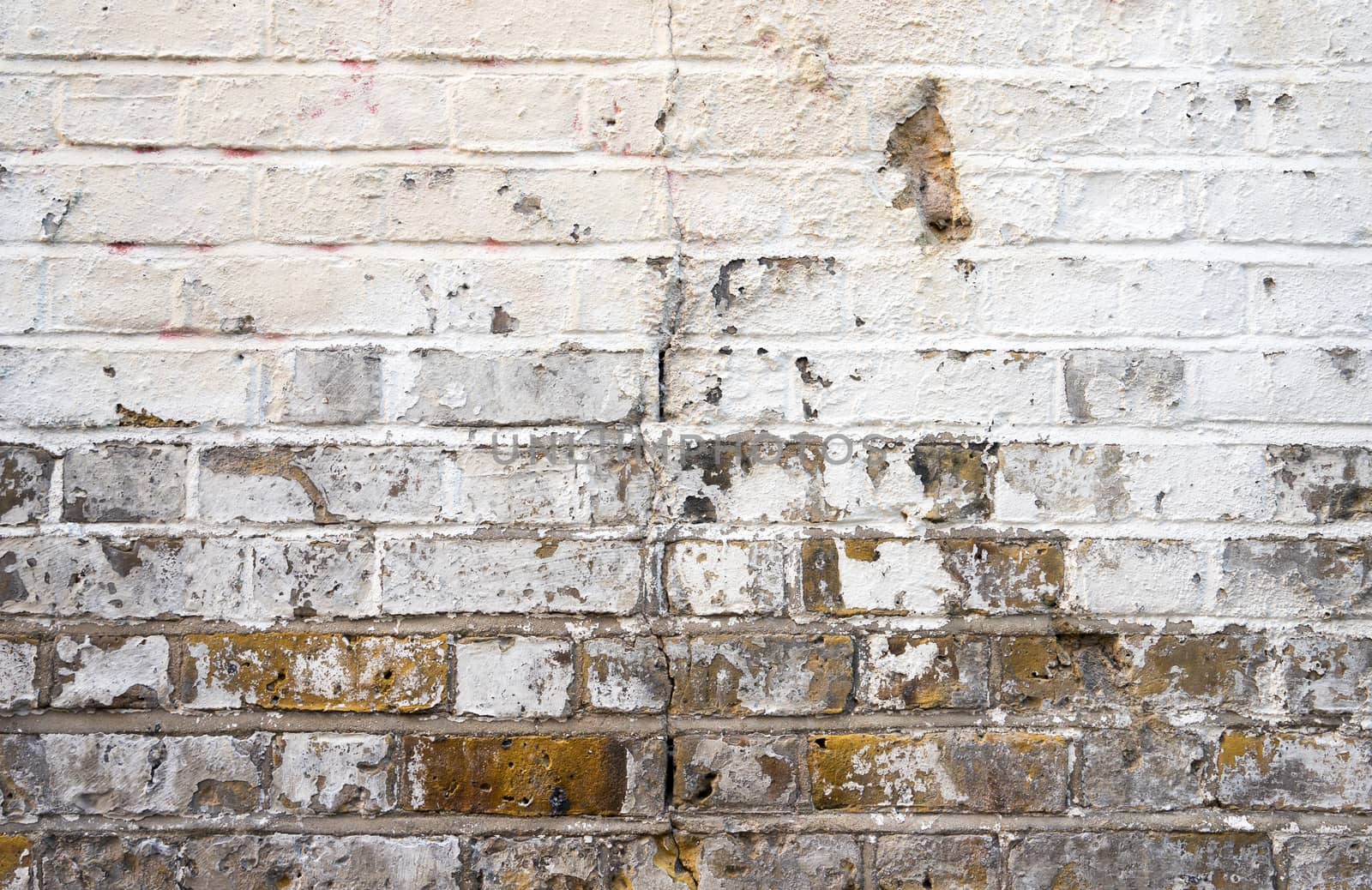 dirty brick wall, grungy red, white & grey texture background by Alicephoto