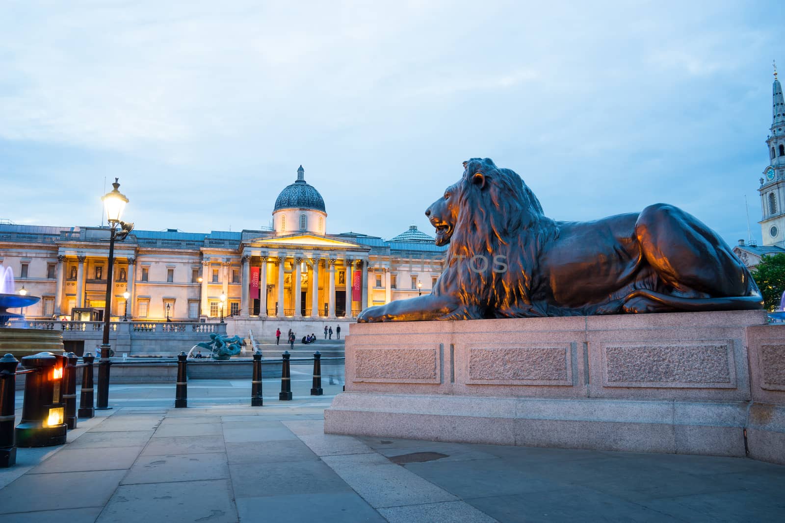 Trafalgar square in London England UK by Alicephoto