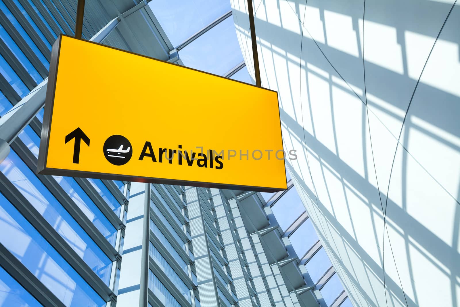 Airport Departure & Arrival information sign