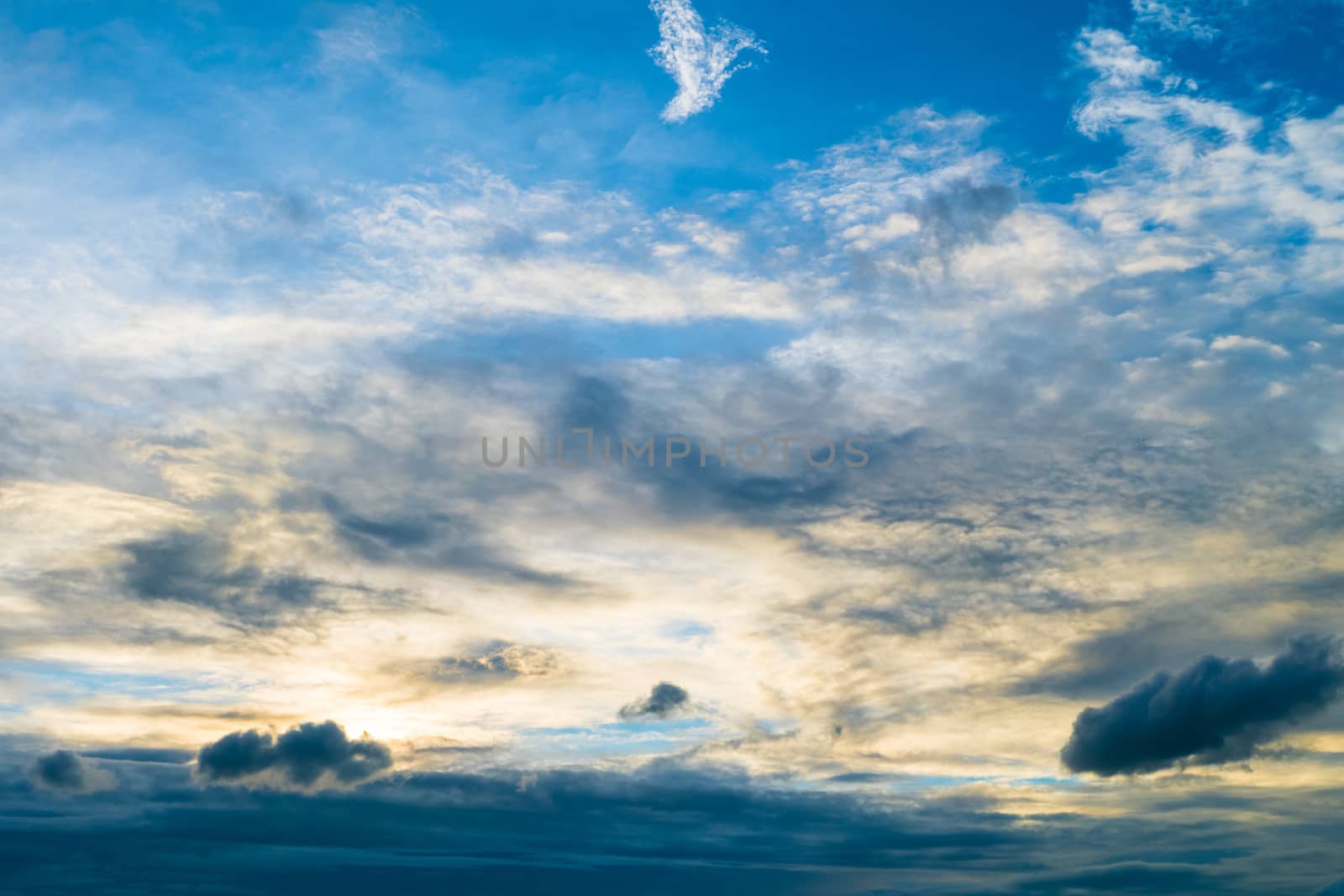 White cloud and Beautiful with blue sky background.