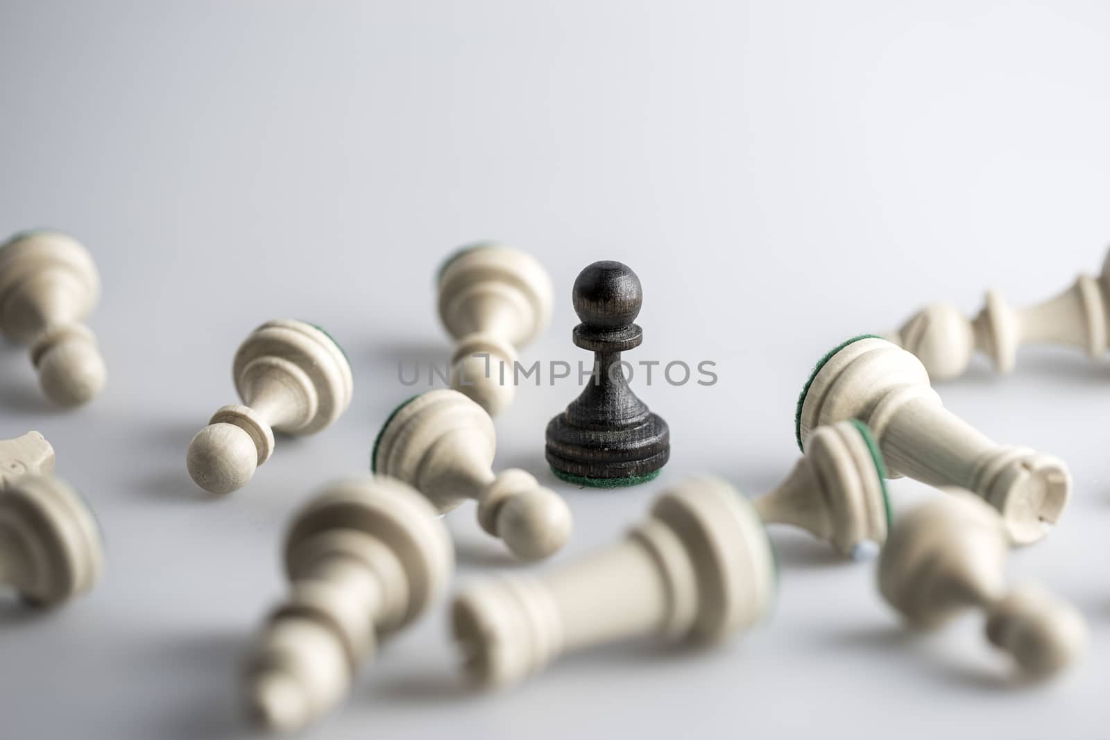 Chess figure, business concept strategy, leadership, team and su by Alicephoto