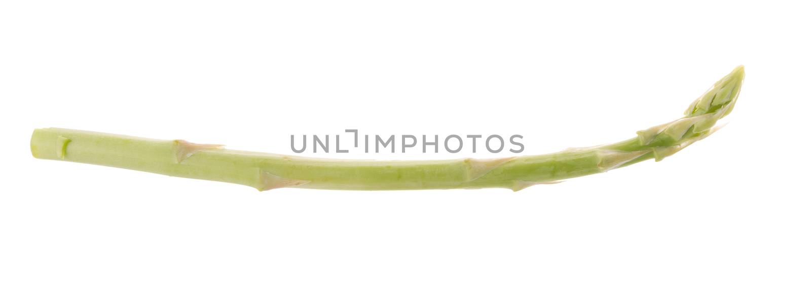 Bunch of green asparagus isolated on white background.
