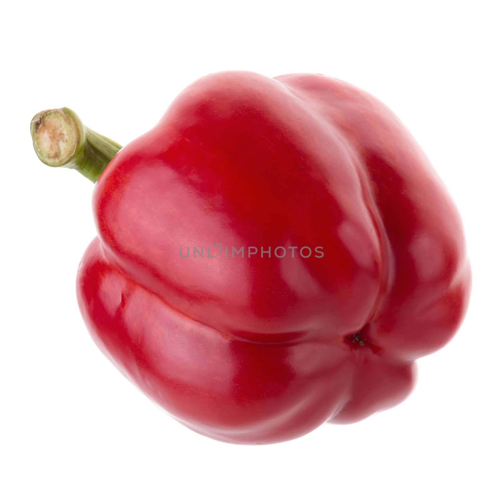 Red pepper shooted isolated on a white background.