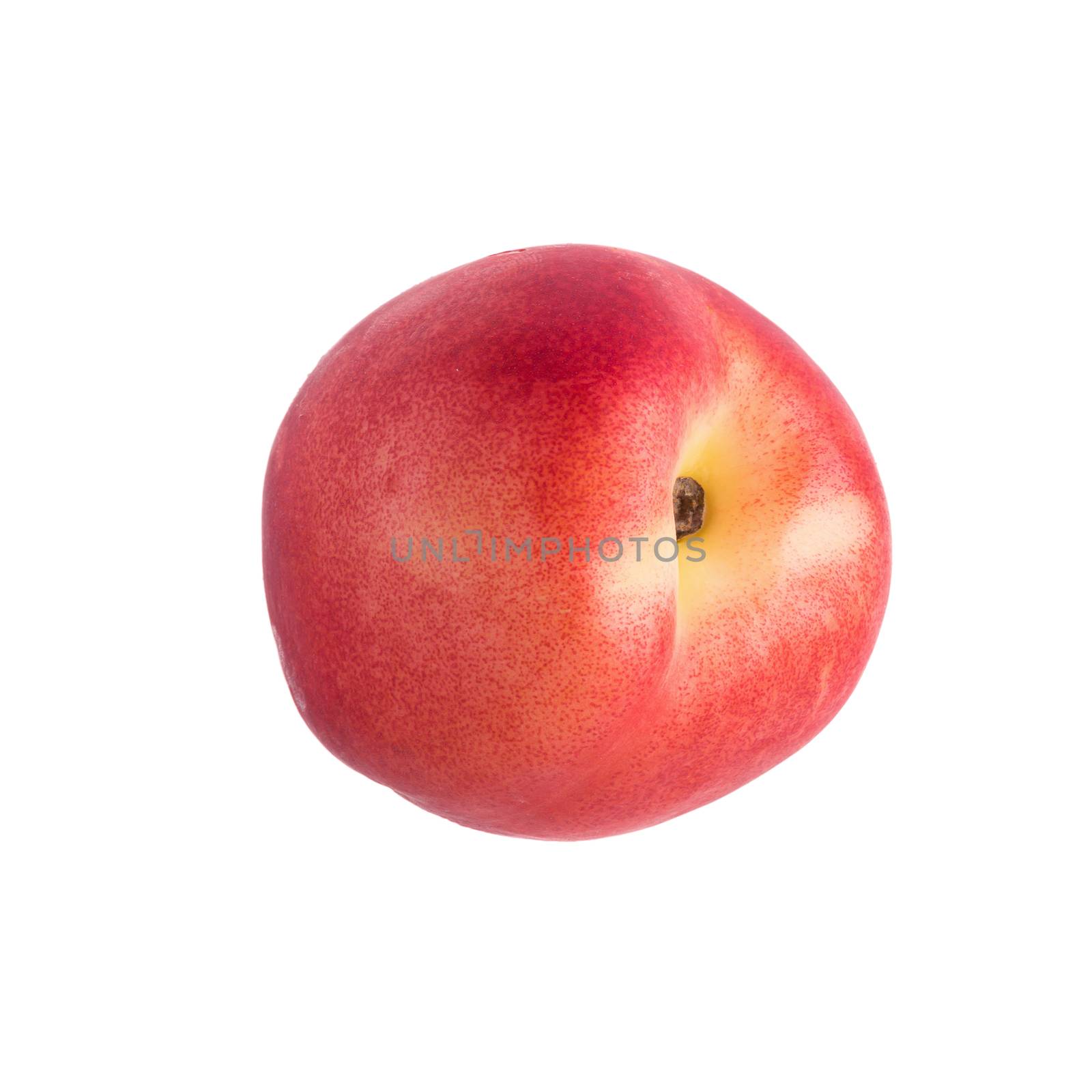 ripe fresh Nectarine fruit isolated on white background by kaiskynet