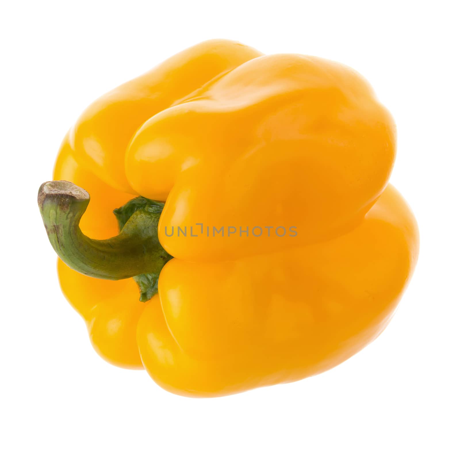 yellow pepper shooted isolated on a white background.