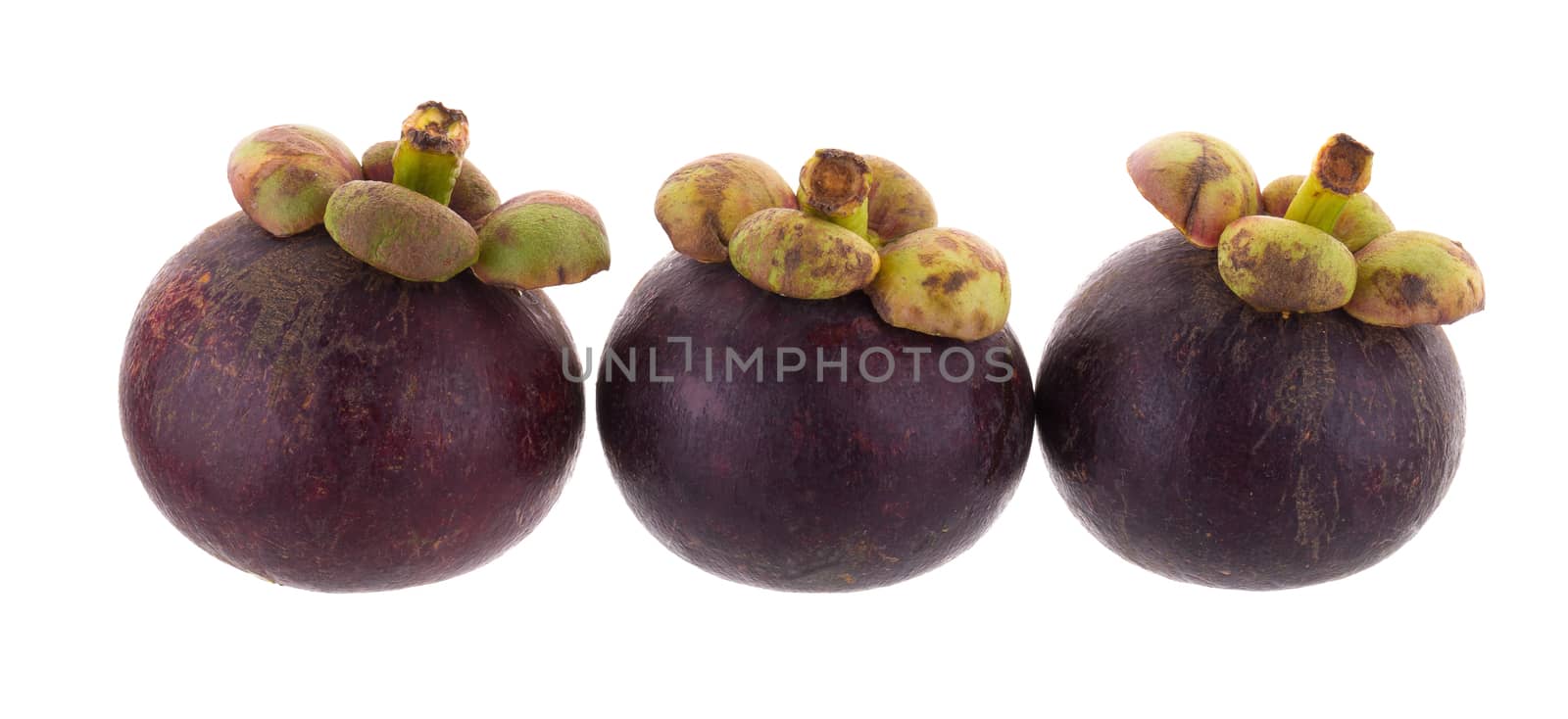 Mangosteens Queen of fruits, ripe mangosteen fruit isolated on w by kaiskynet