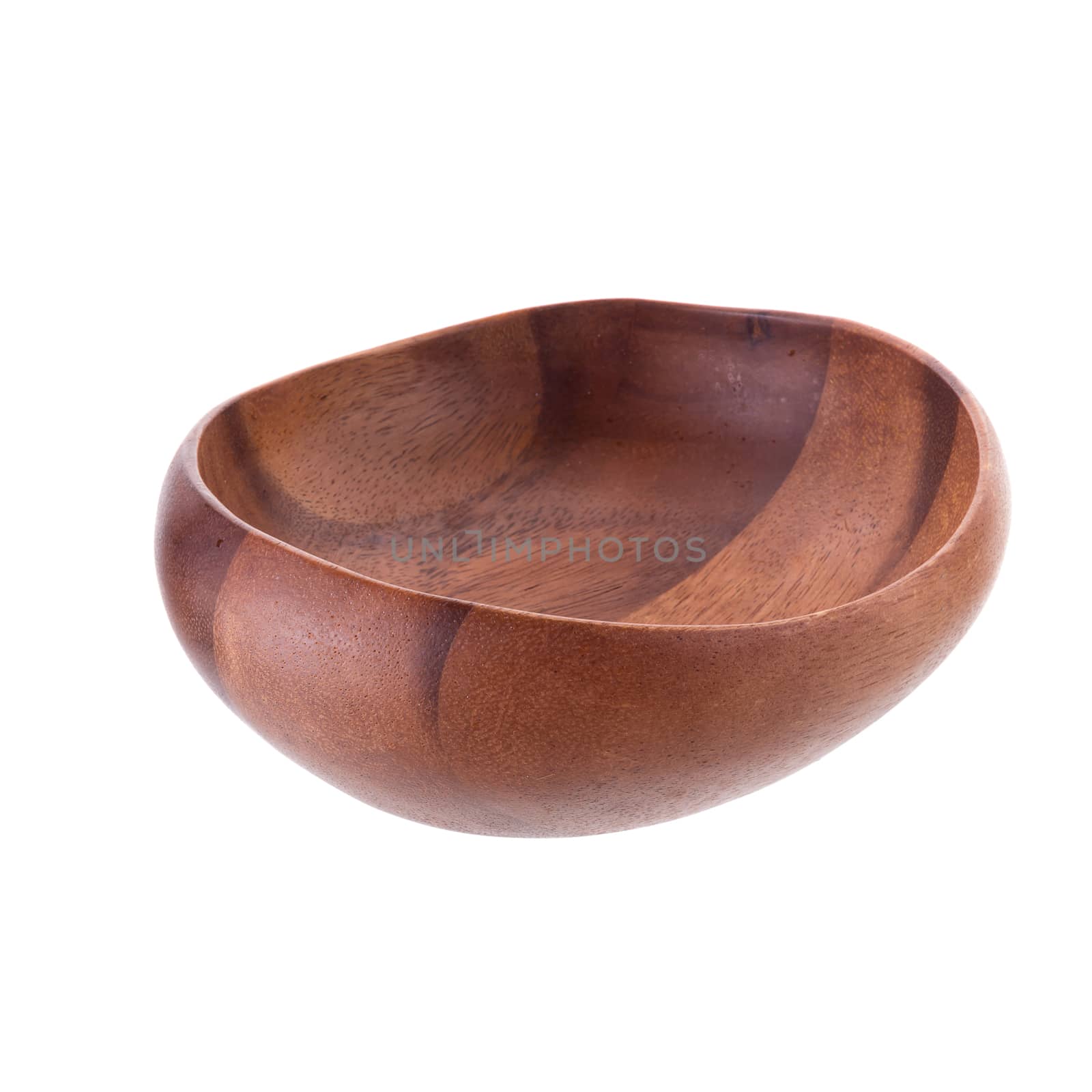 Wooden dish isolated on a white background by kaiskynet