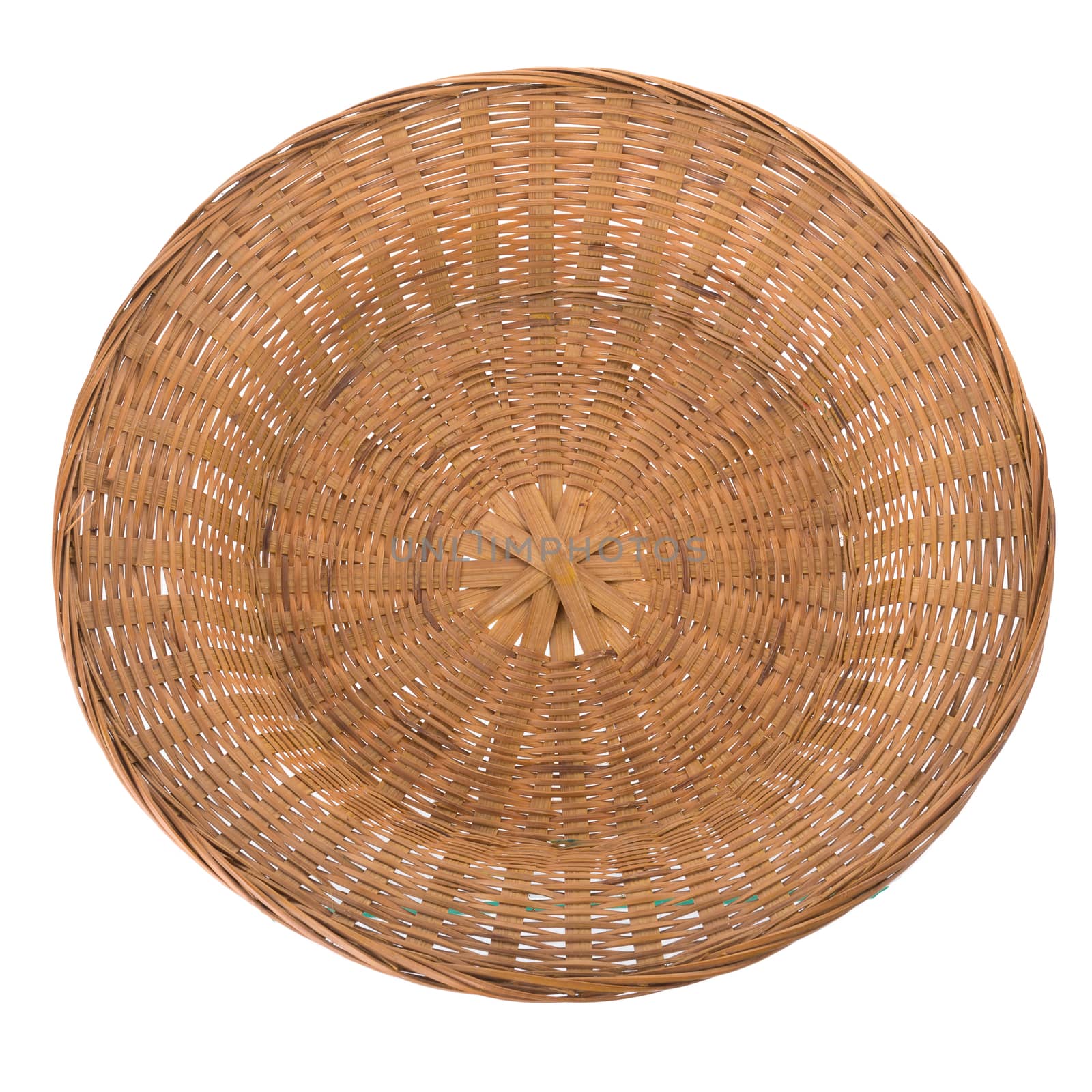 Wicker dish isolated on a white background by kaiskynet