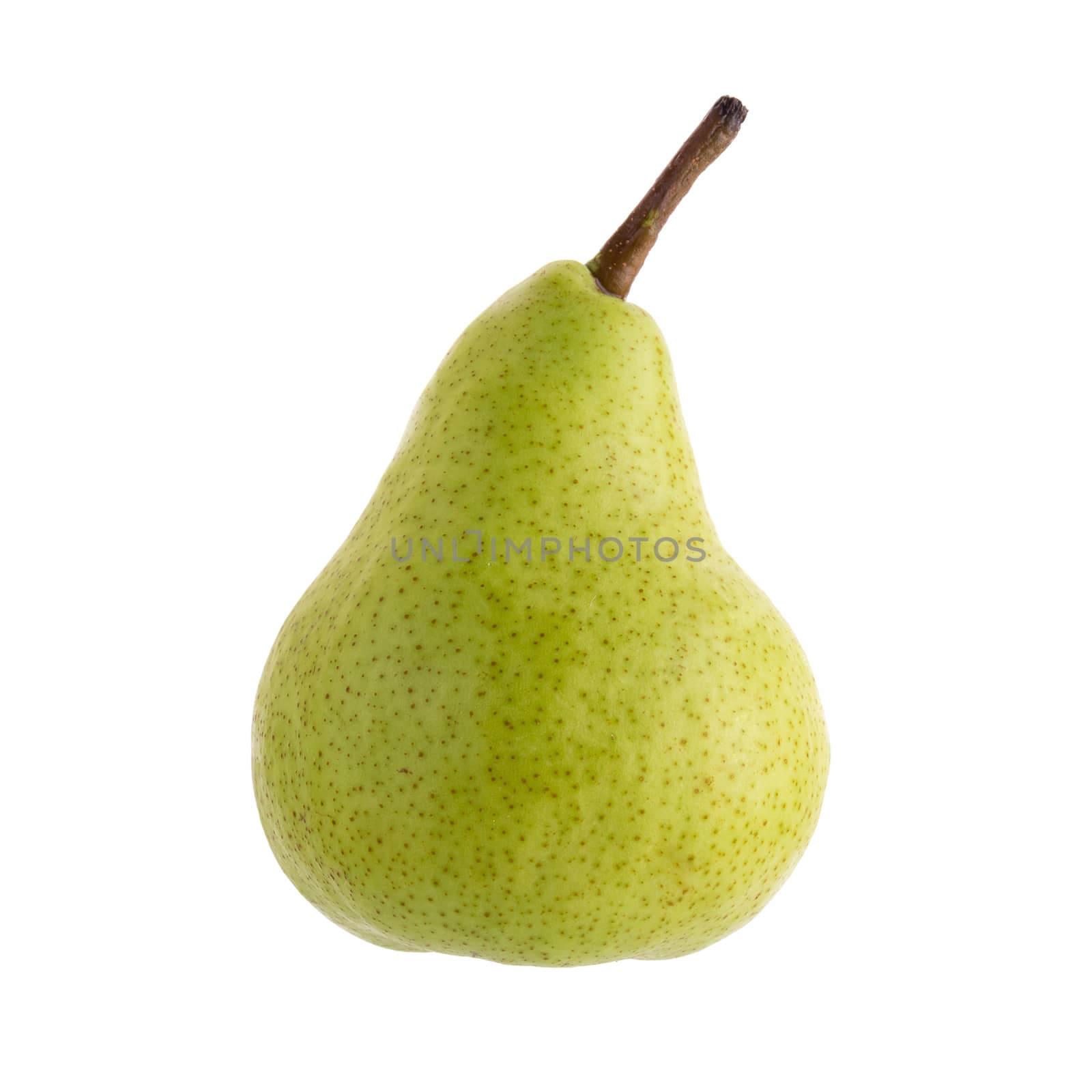 Ripe green pears isolated on a white background.