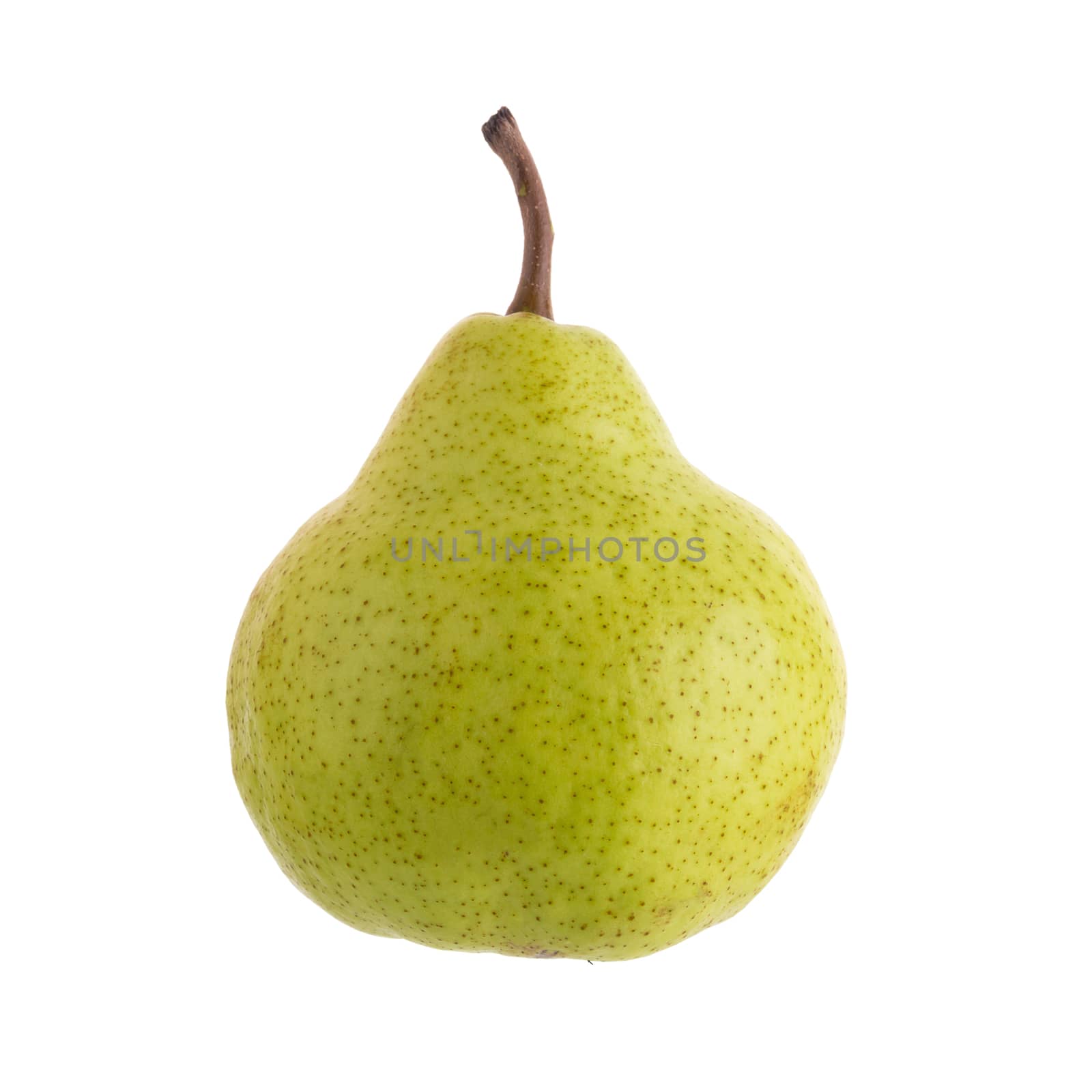 Ripe green pears isolated on a white background.