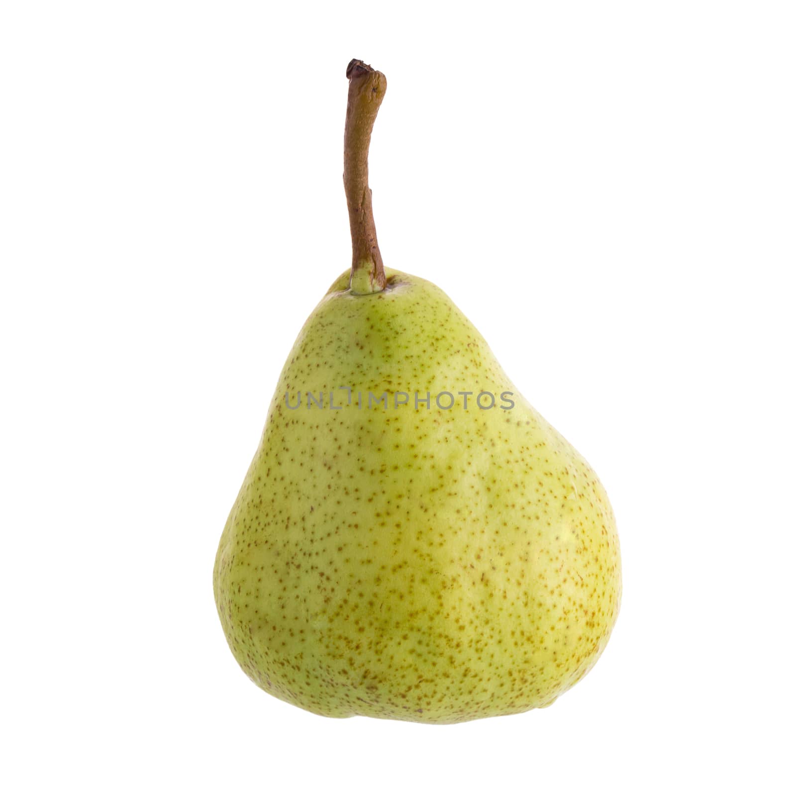 Ripe green pears isolated on a white background.