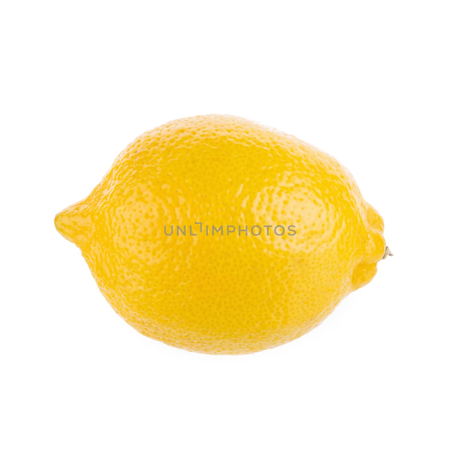 yellow lemon isolated on over white background.