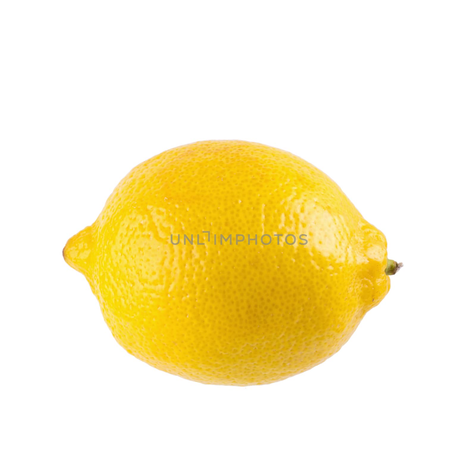 Fresh ripe lemons isolated on white background.